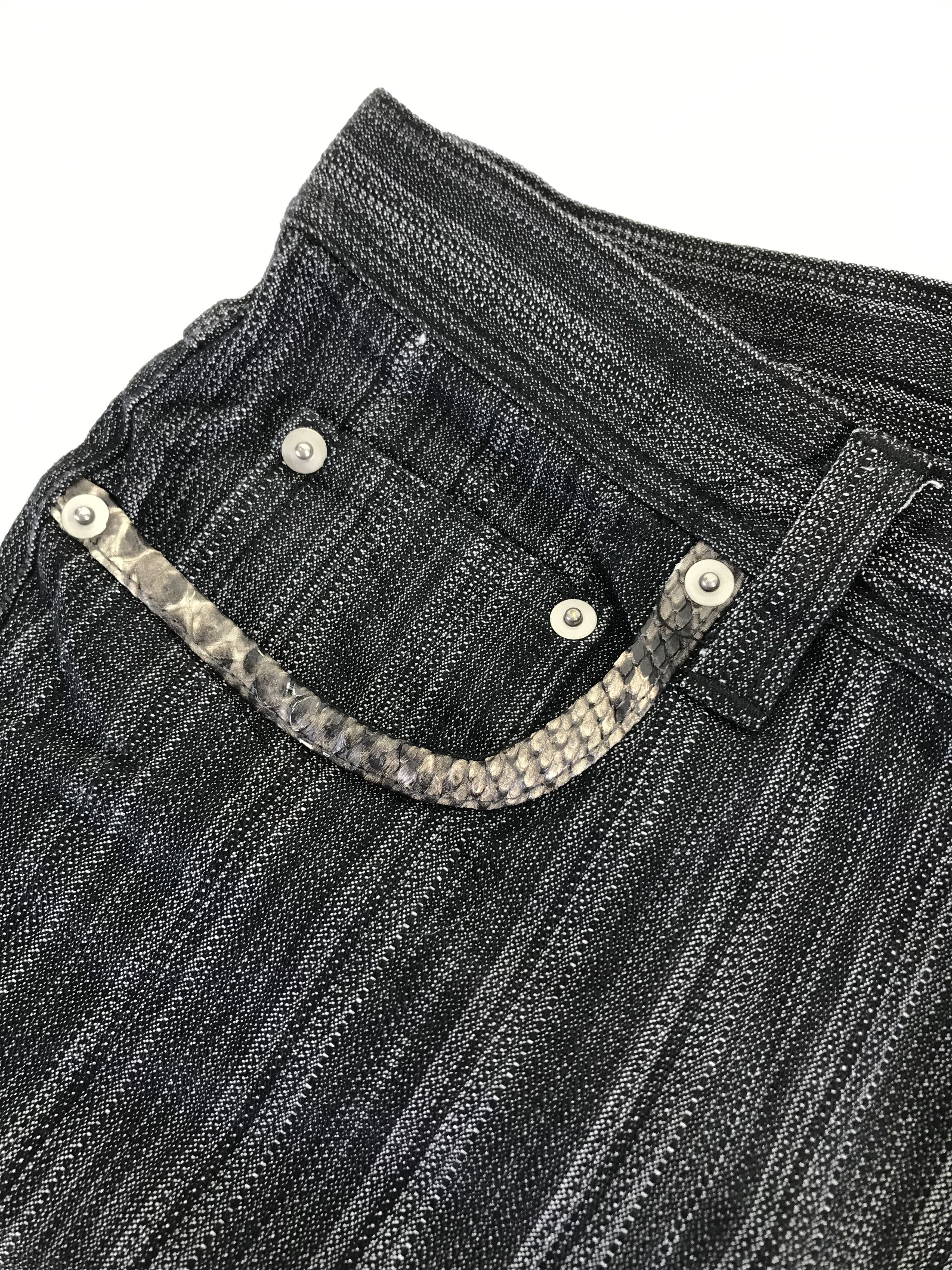 Japanese Brand Vintage Japanese Python Detailed Flare Pant Size US 30 / EU 46 - 10 Thumbnail