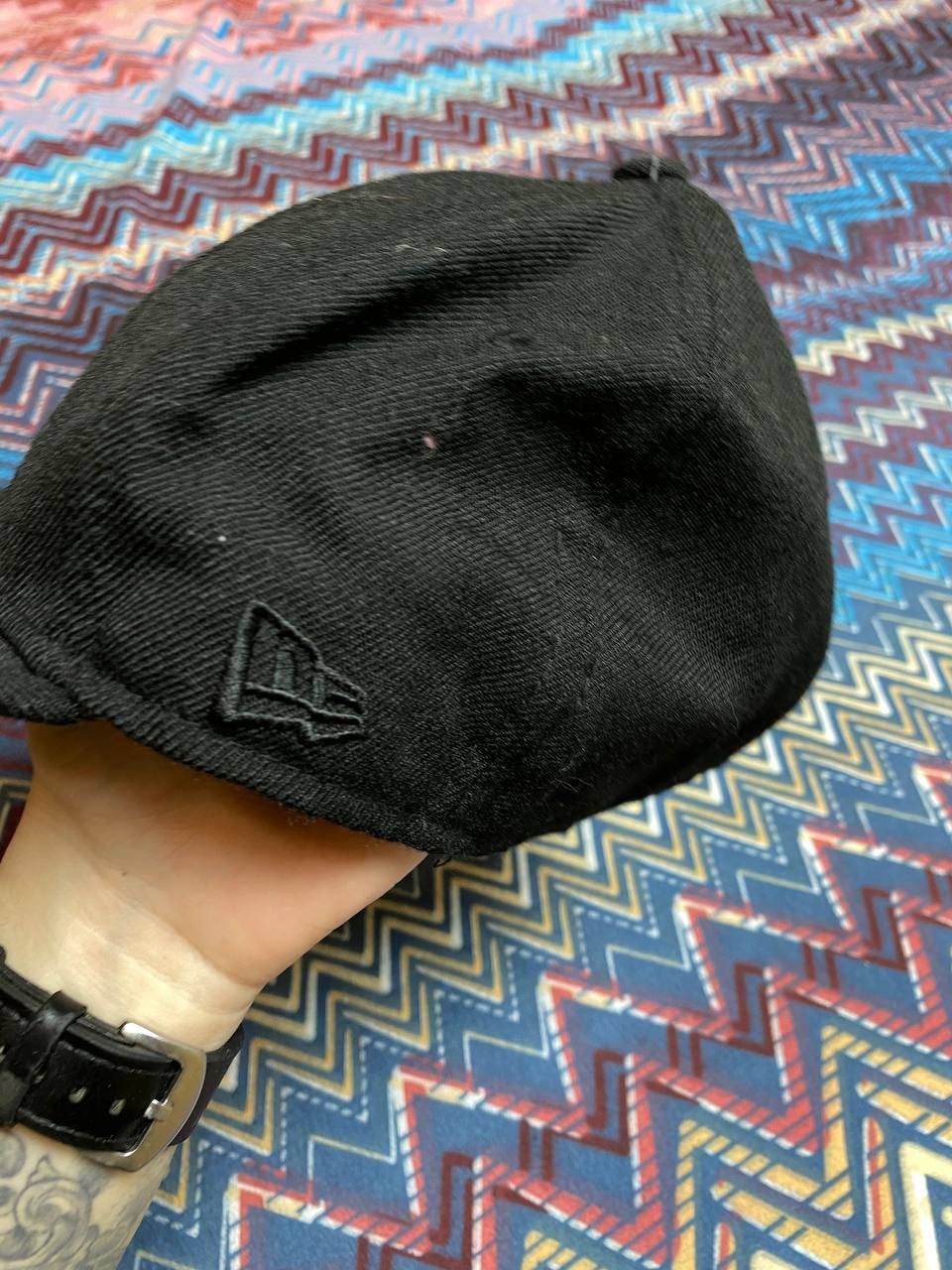 New Era Hats big logo Vintage black Cap New Era Y2K streetwear Size ONE SIZE - 8 Thumbnail