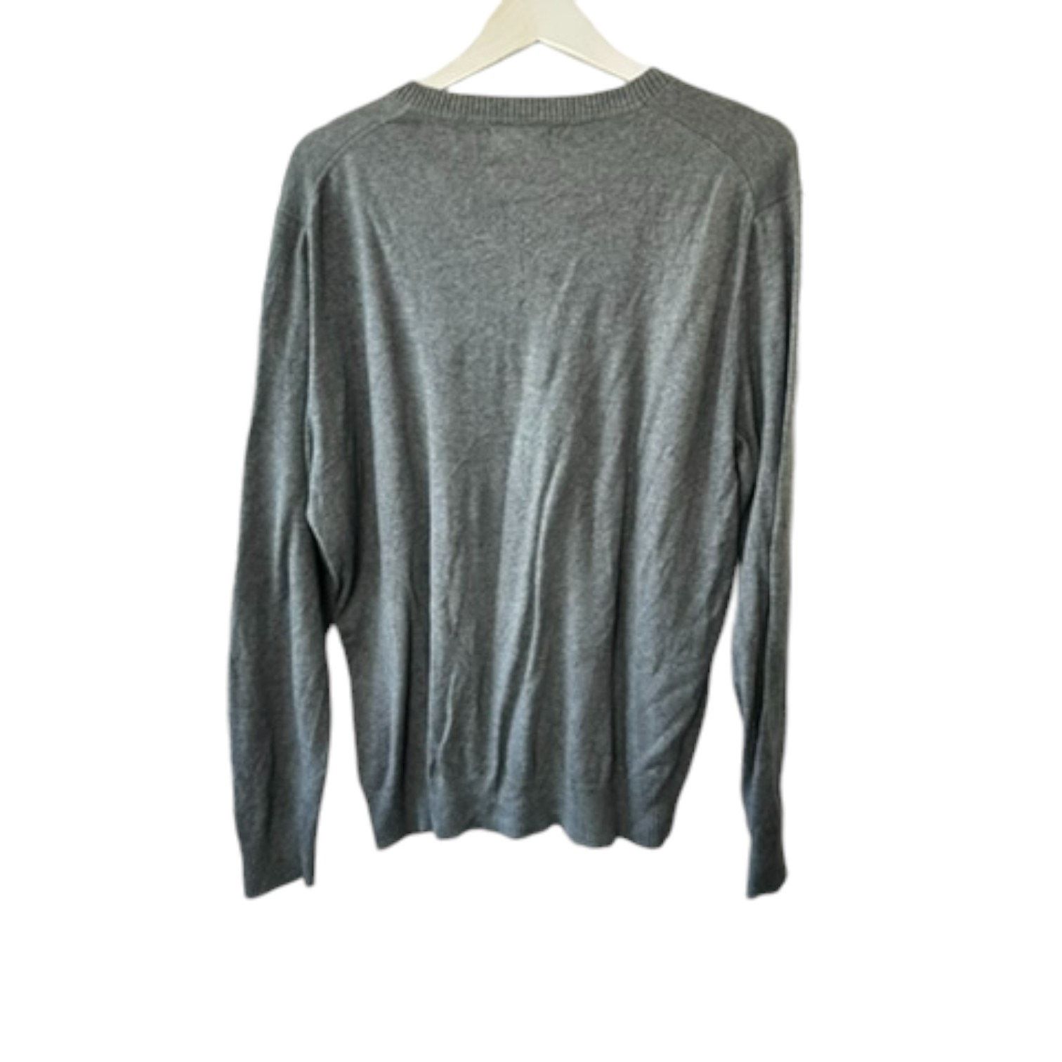 Lands' End Lands End Gray 100% Cotton V-Neck Sweater Men's L 42-44 Size US L / EU 52-54 / 3 - 6 Thumbnail