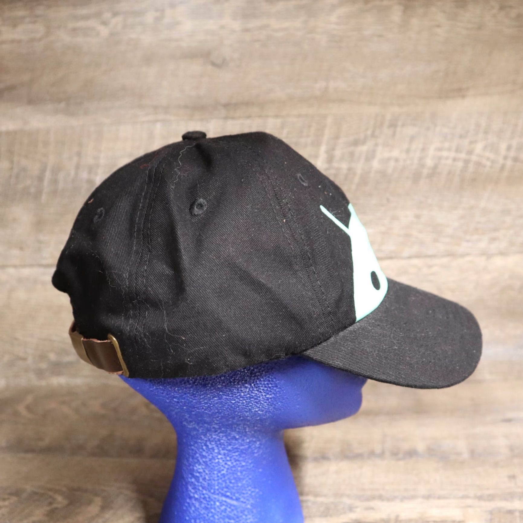 Vintage Alien Green Head Adjustable Baseball Cap Hat Black Leather Strap Cap Mens Size ONE SIZE - 2 Thumbnail