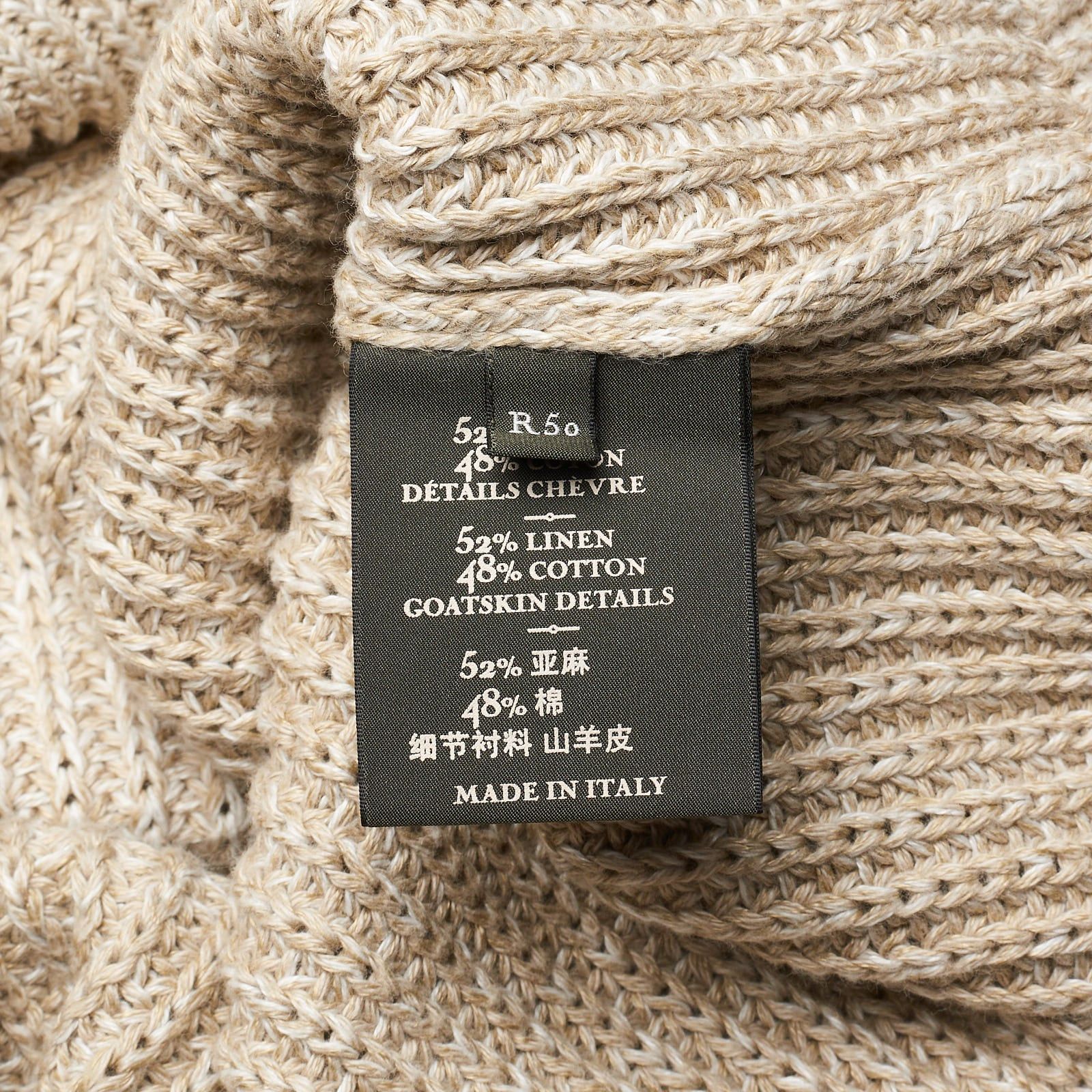 Berluti BERLUTI Paris Beige Linen-Cotton Knit Crewneck Sweater Size US M / EU 48-50 / 2 - 6 Thumbnail