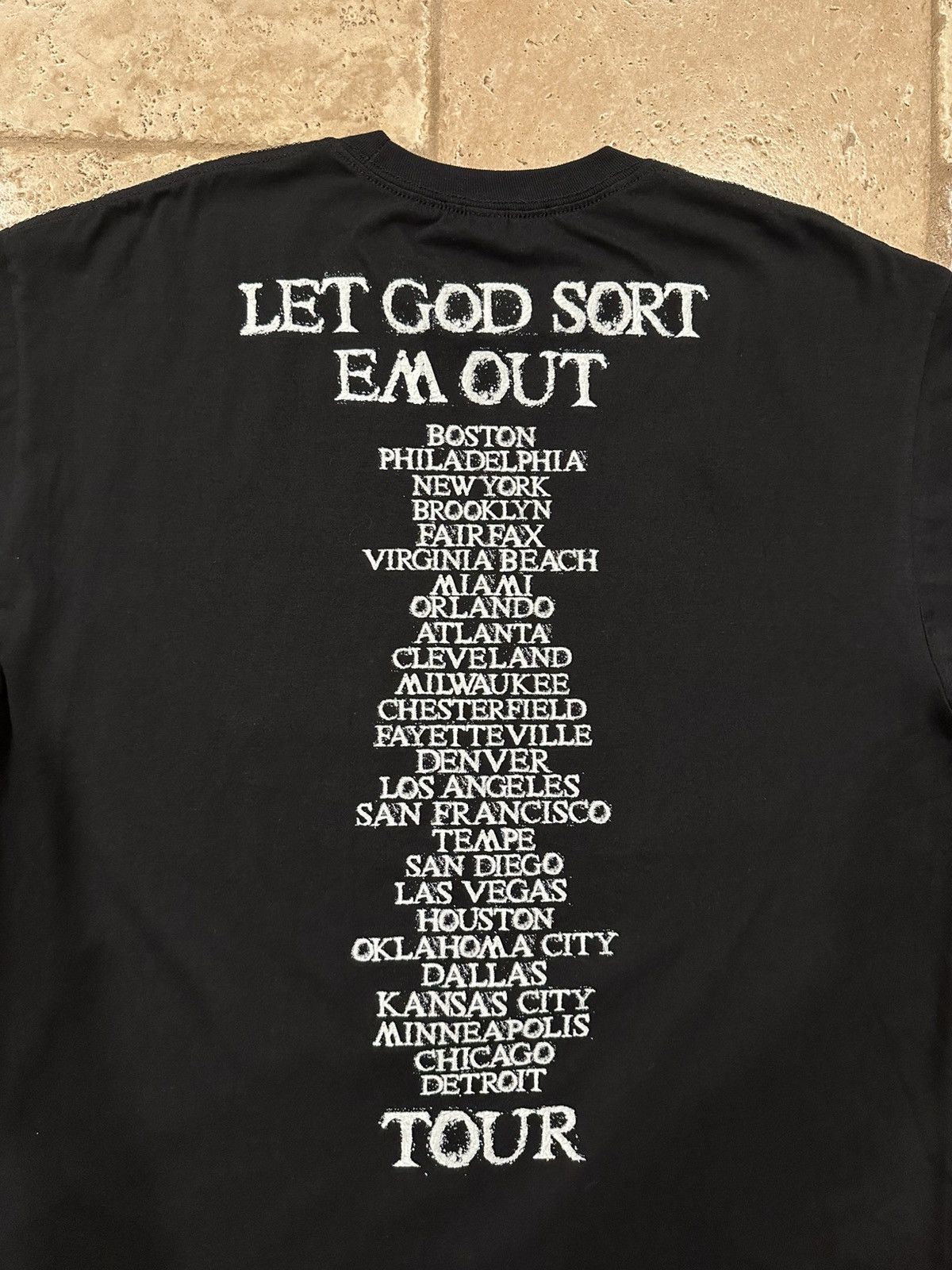 Rap Tees Clipse Logo “Let God Sort Em Out” Tour Dates Black Rap Tee Size US XL / EU 56 / 4 - 11 Thumbnail