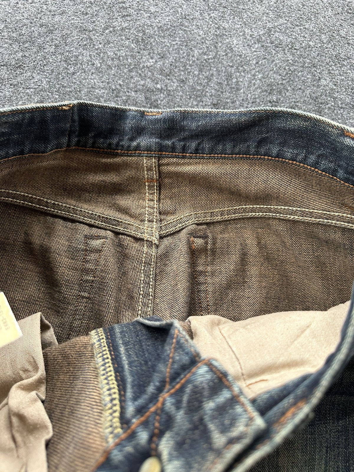 Edwin Vintage Gold Rush Faded Wash Distressed Denim 31x33 D195 Size US 31 - 16 Thumbnail