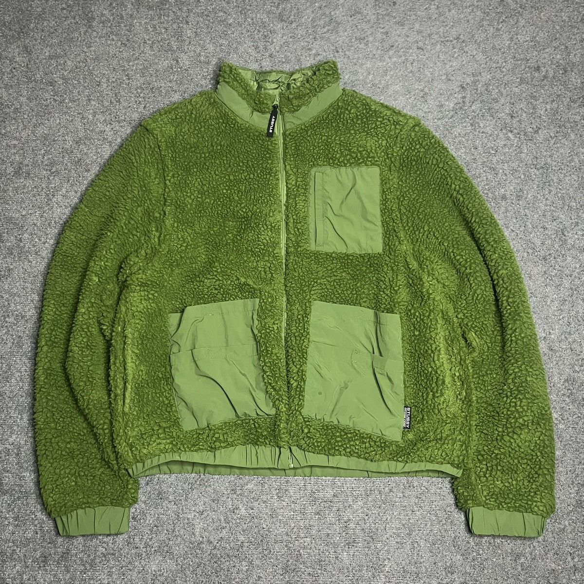 Stussy Crazy Stussy Green Sherpa Jacket/Vest Size US XL / EU 56 / 4 - 1 Thumbnail