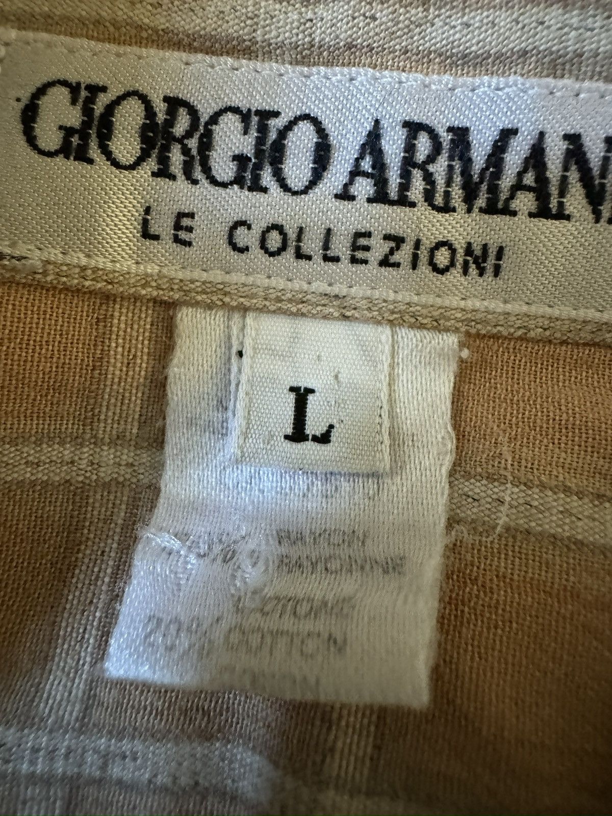 Giorgio Armani Giorgio Armani Le Collezioni Made in Italy Vintage Shirt Size US L / EU 52-54 / 3 - 3 Thumbnail