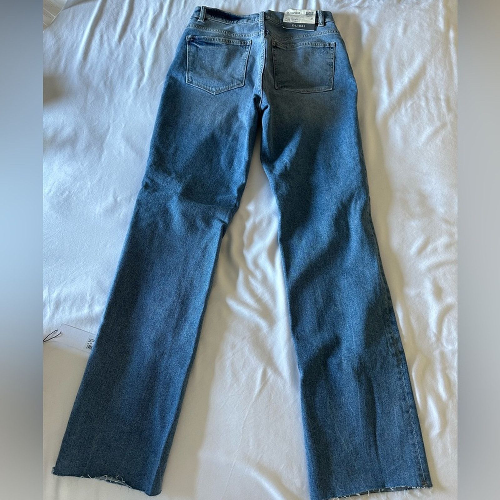 DL1961 NEW DL1961 Patti Straight High Rise Jeans Raw Sz 27 $209 Size 27" / US 4 / IT 40 - 12 Thumbnail
