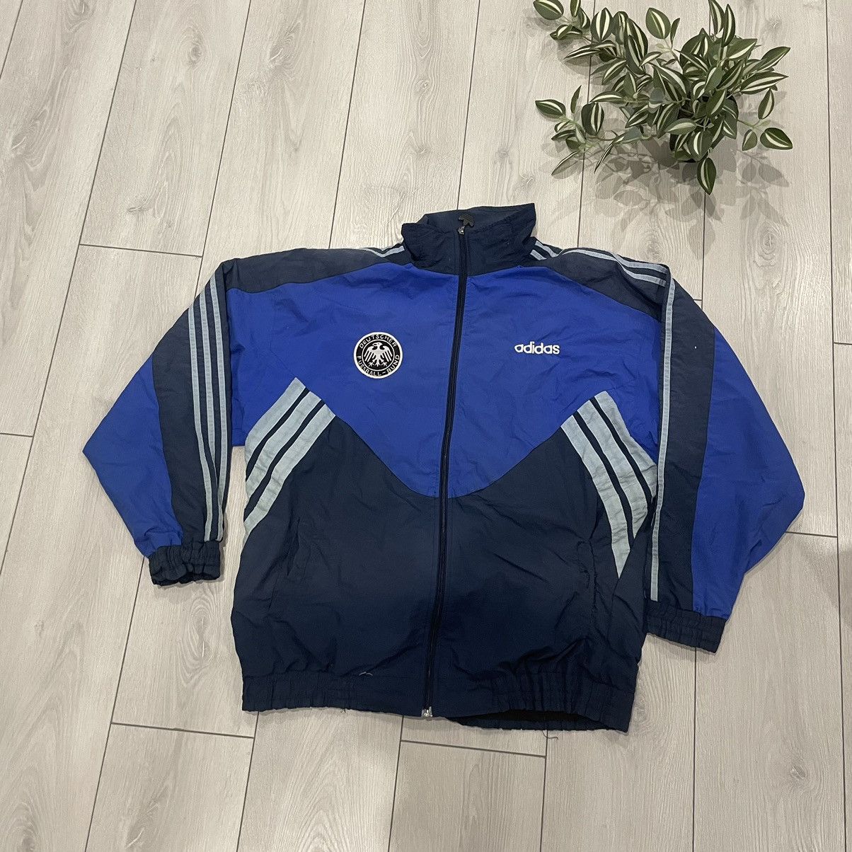 Adidas × Vintage Adidas 80s Deutscher Germany 🇩🇪 90s Soccer Jacket Jersey Size US M / EU 48-50 / 2 - 1 Thumbnail