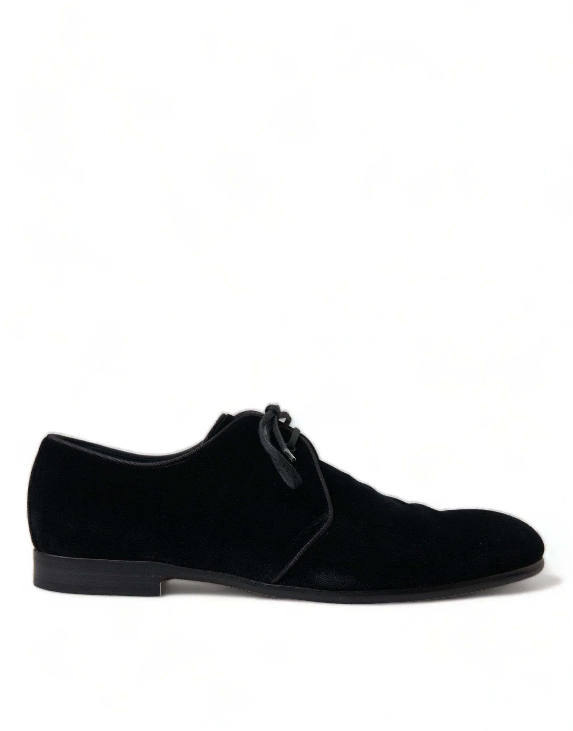 Dolce & Gabbana o1y0125 Velvet Laced Shoes in Black Size US 5 / EU 37 - 2 Thumbnail