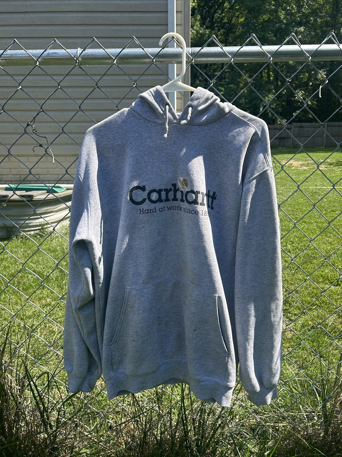 Carhartt × Vintage GREY CARHARTT HOODIE Size US M / EU 48-50 / 2 - 2 Thumbnail