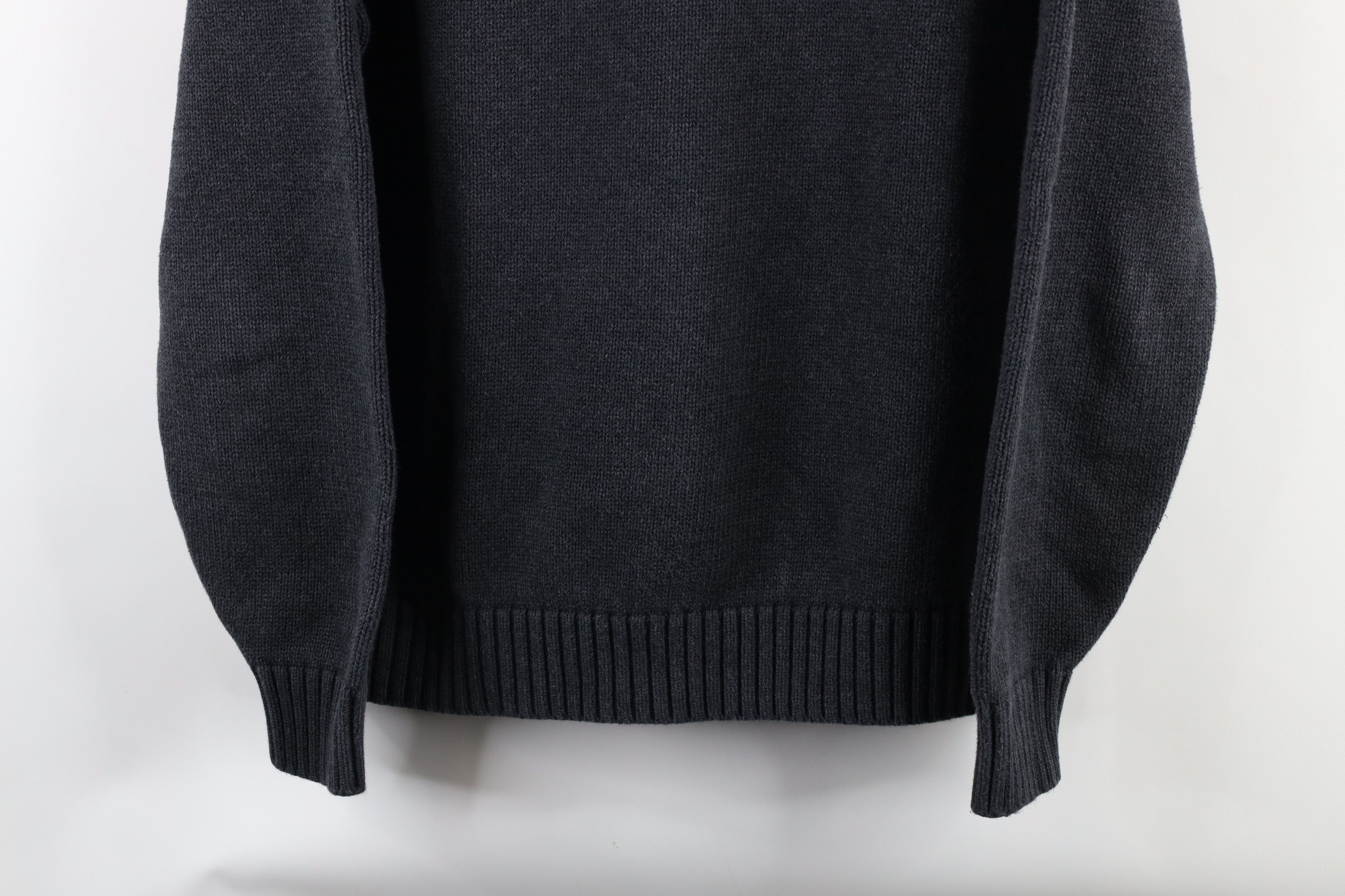 Lands' End × Vintage Vintage 90s Lands End Blank Cotton Knit Sweater Gray Japan Size US L / EU 52-54 / 3 - 3 Thumbnail