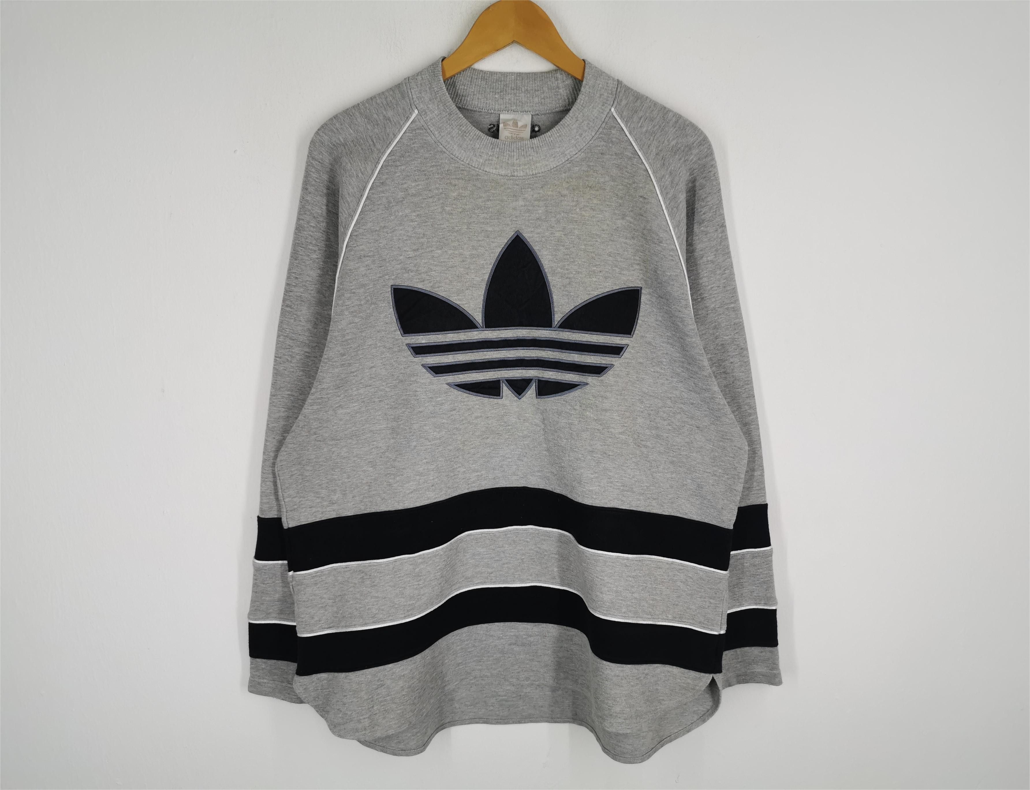 Adidas Vintage 90's Adidas Big Logo Sweatshirt Made In Japan Size US L / EU 52-54 / 3 - 1 Thumbnail