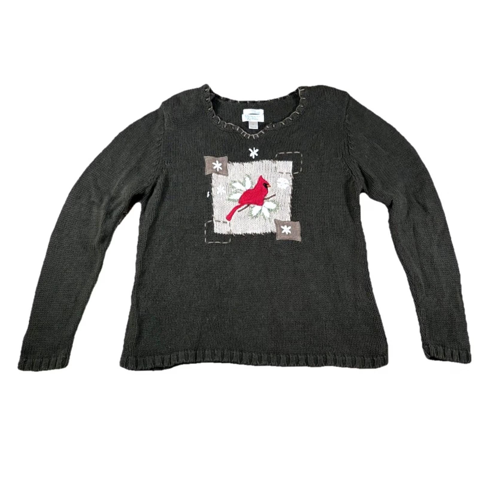 Vintage Christopher & Banks Womens Cardigan? Wait: Use original words only. Size L / US 10 / IT 46 - 2 Thumbnail