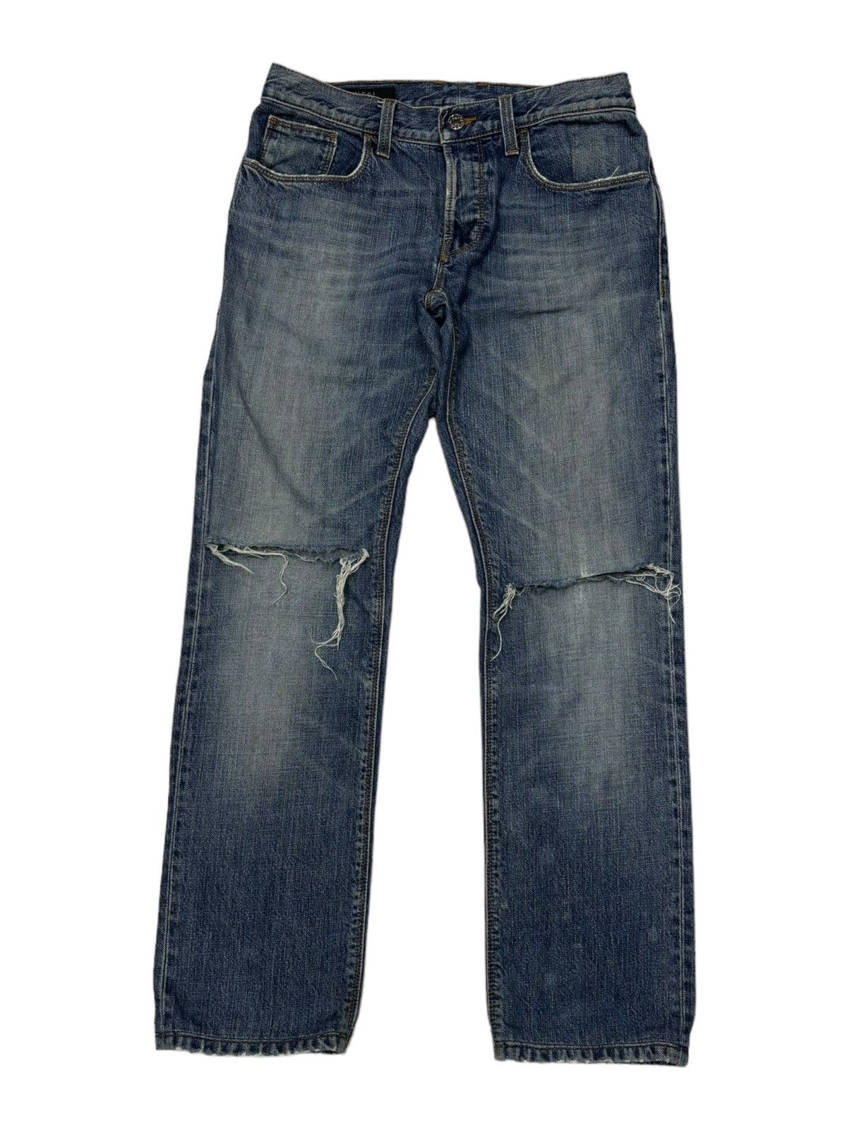 Grailed × Gucci ARCHIVAL GUCCI DISTRESSED DENIM CROPPED JEANS Size US 30 / EU 46 - 1 Thumbnail