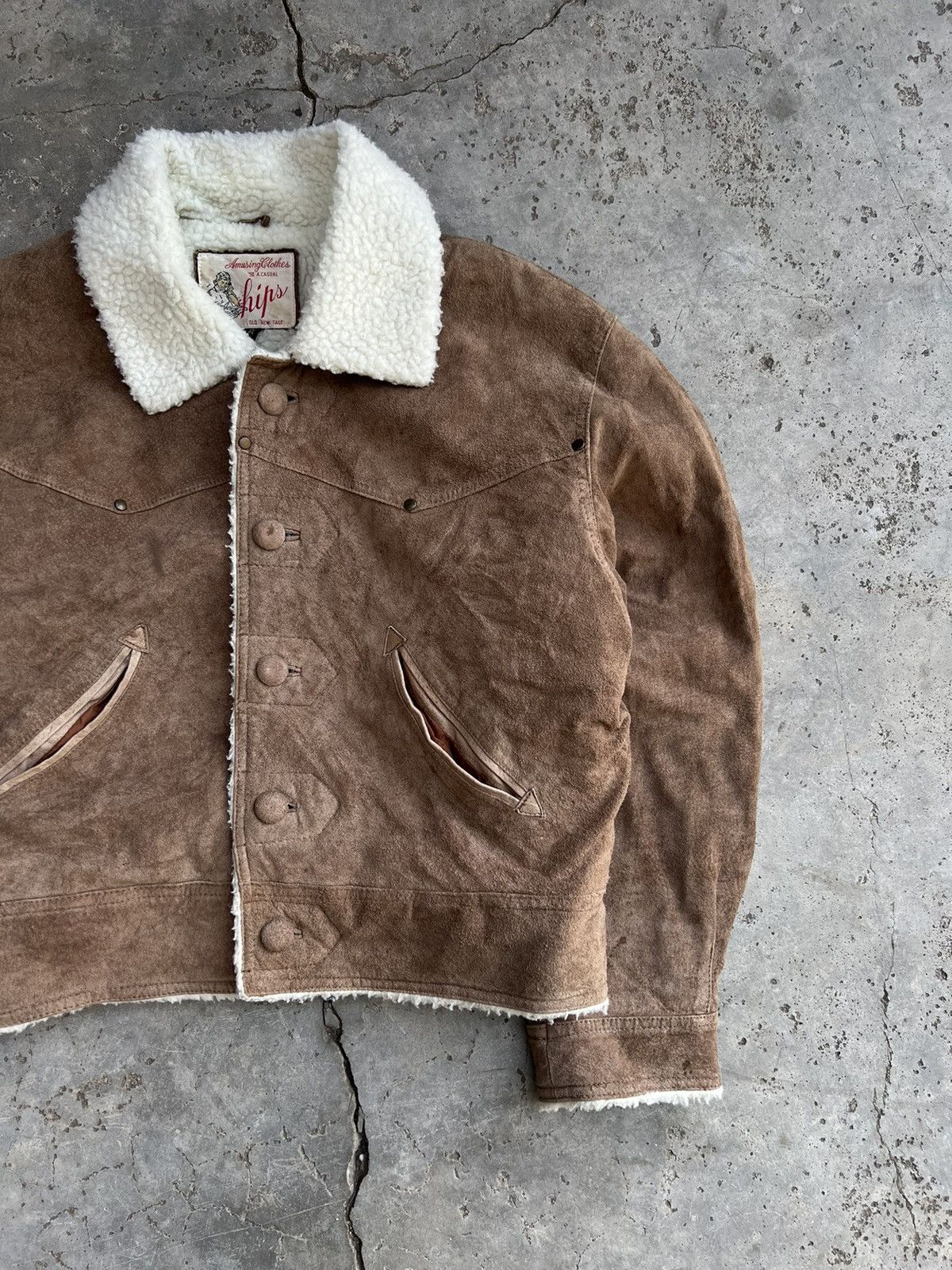 Genuine Leather Repro 50s Vintage Western Fur Leather Jacket Size US S / EU 44-46 / 1 - 3 Thumbnail