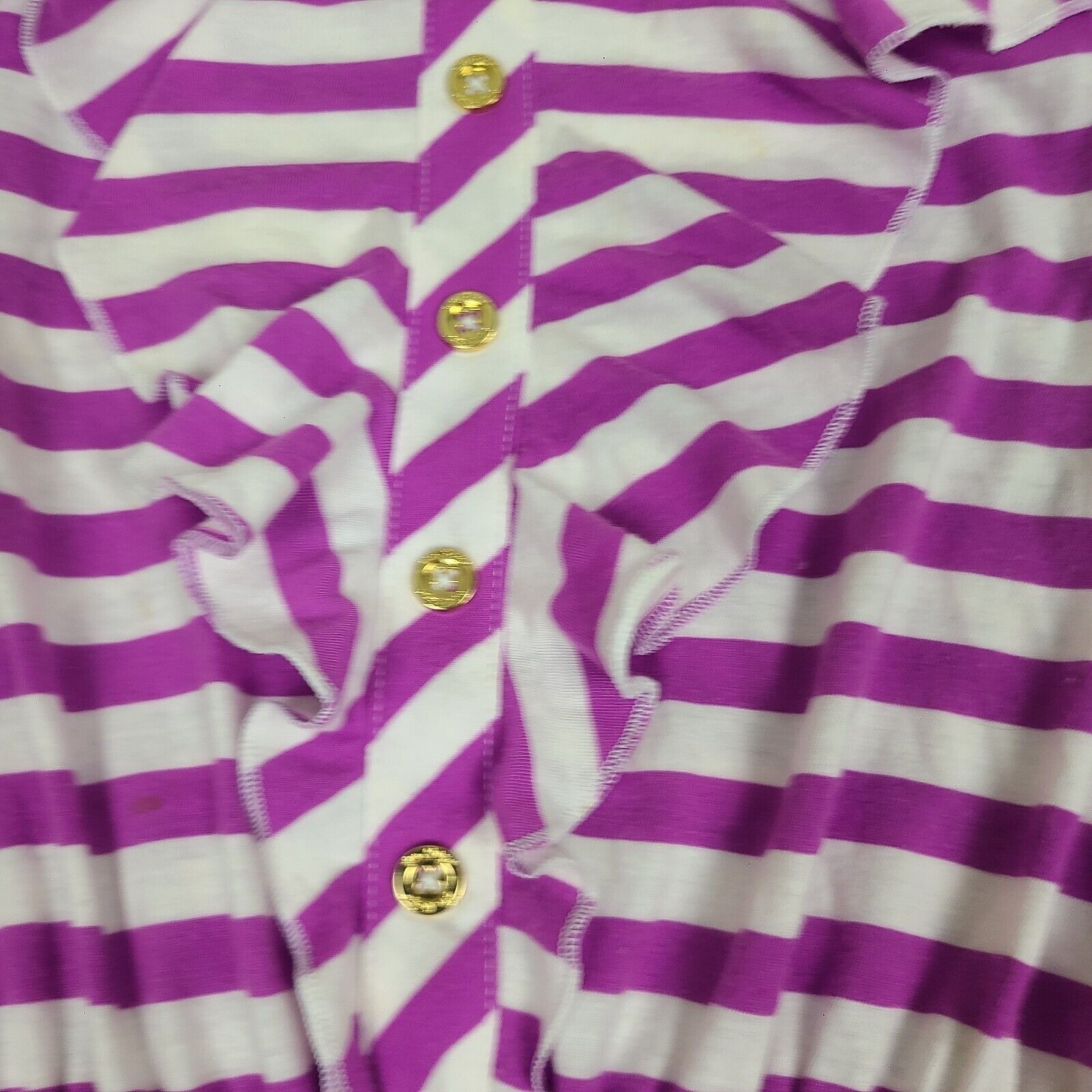 Lilly Pulitzer Lilly Pulitzer Pansy Purple Striped Spaghetti Strap Sun Dres Size XS / US 0-2 / IT 36-38 - 2 Thumbnail