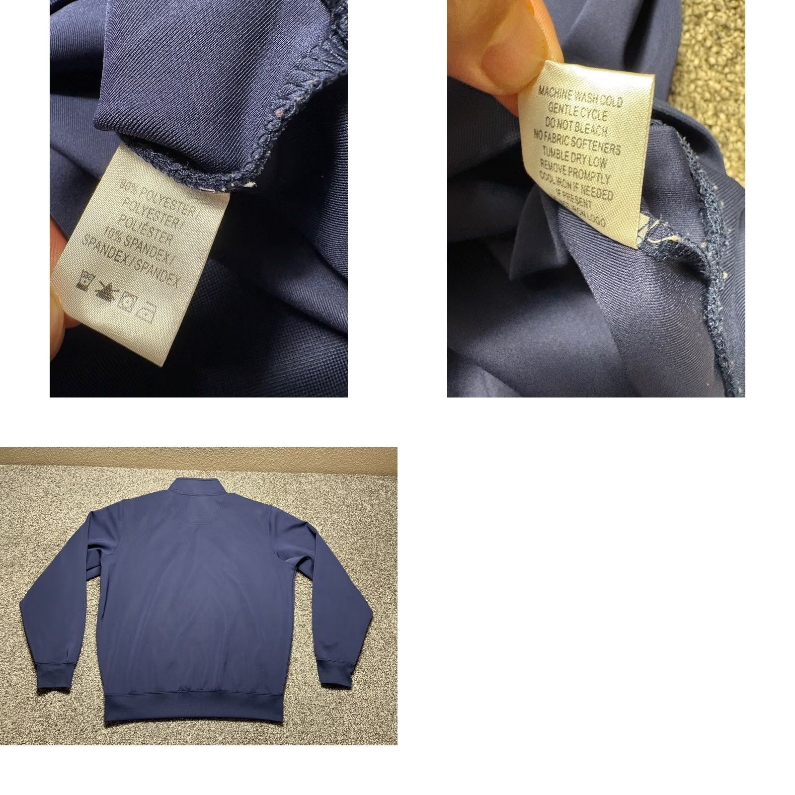 Vintage F&G TECH 1/4 Zip Mens Large Sweater Jacket Blue BELLERIVE GOLF CLUB Wanamaker Size US L / EU 52-54 / 3 - 8 Thumbnail