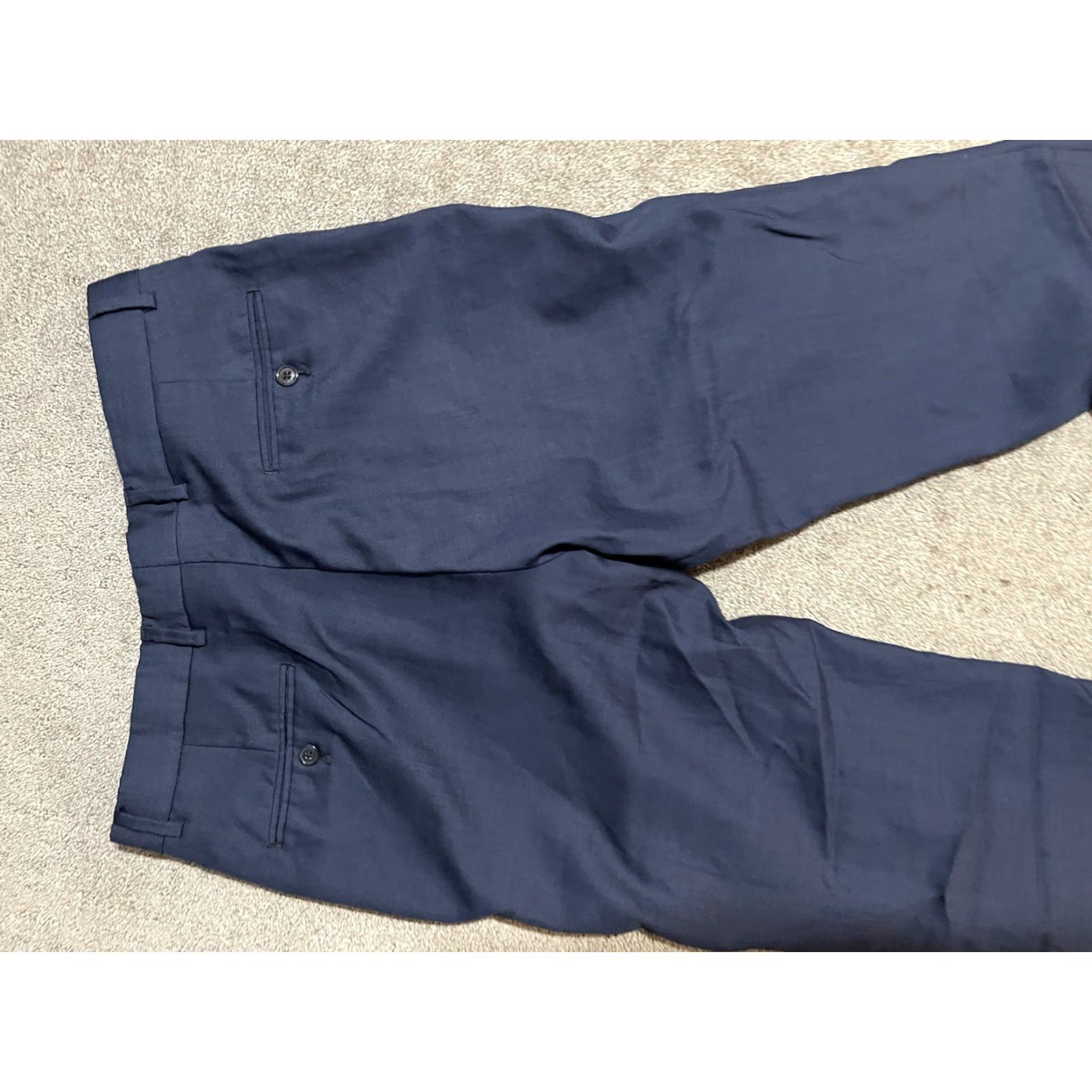 Tommy Hilfiger Tommy Hilfiger Pants Mens 32x31 Wool Flat Front Straight Leg Blue Size US 32 / EU 48 - 4 Thumbnail