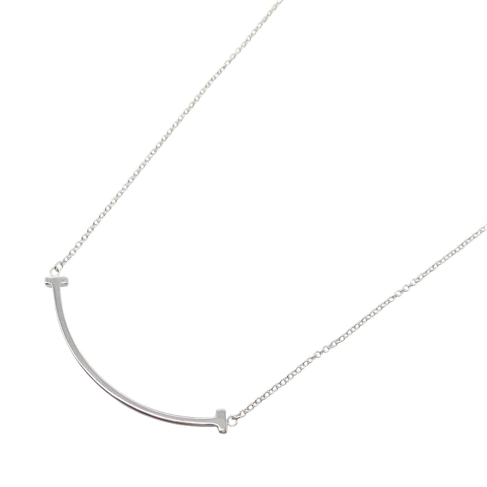 Tiffany & Co. Tiffany Co T-Smile Small Necklace K18Wg (White Gold) Gold Size ONE SIZE - 1 Thumbnail