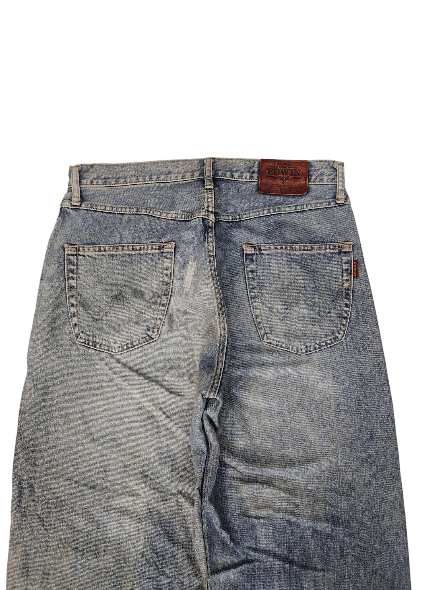 Edwin Baggy Jeans Edwin Japan Distress Faded Denim Wide Leg Jnco Size US 31 - 10 Thumbnail