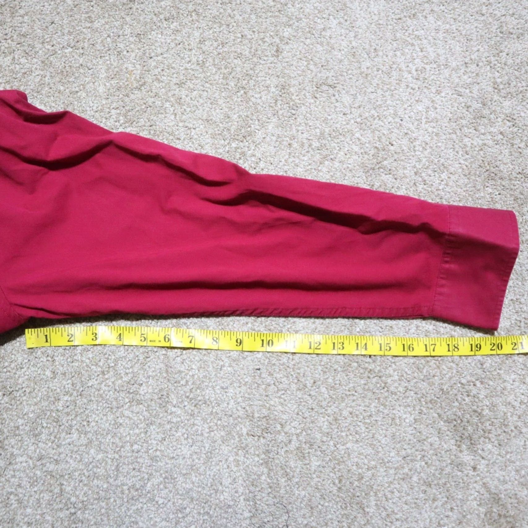 Vintage Saddlebred Solid Red Button Up Long Sleeve Shirt Adult Men Size XL Extra Large Size US XL / EU 56 / 4 - 7 Thumbnail