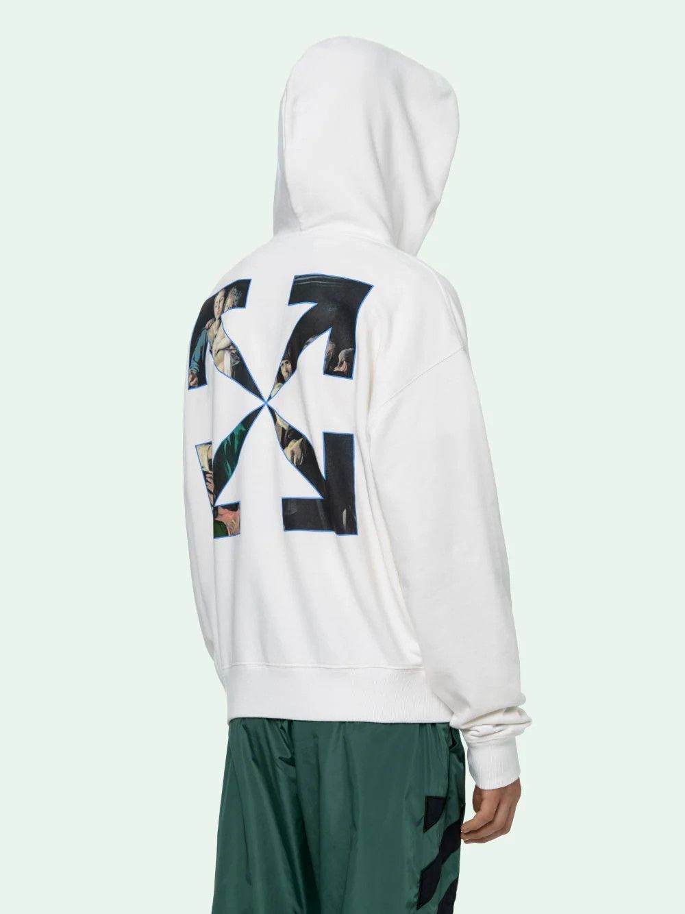 Off-White White Caravaggio Arrows Oversized Hoodie Size US XS / EU 42 / 0 - 4 Thumbnail