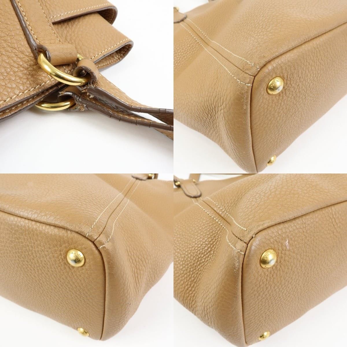 Prada Prada Vitello Daino Tote Calfskin Tan Size ONE SIZE - 5 Thumbnail