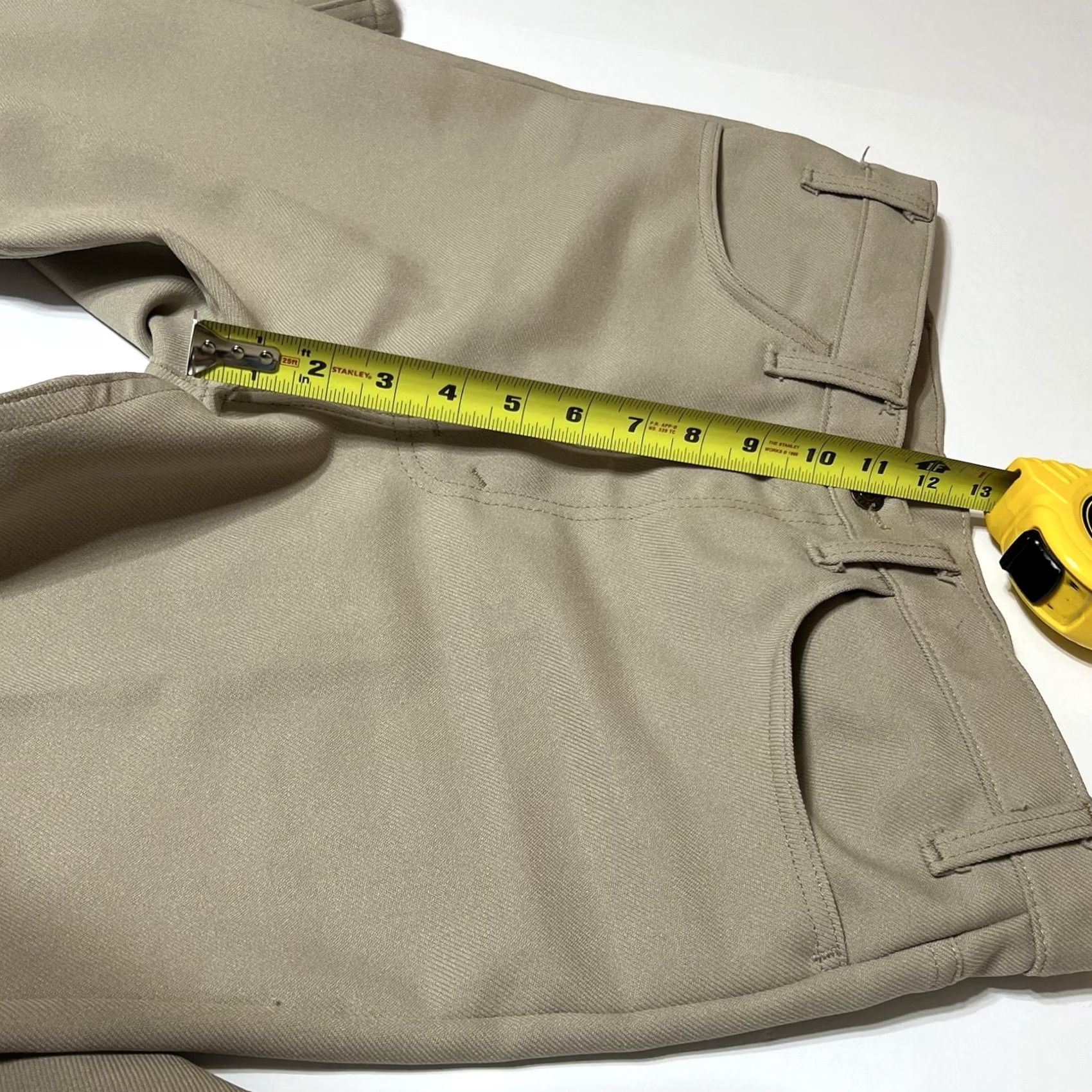 Levi's VINTAGE Levi's 517 Boot Cut Pants Mens 34x30 Beige Polyester Western Logo Pockets 90s 80s USA Dress Pants Regular Mens Size US 34 / EU 50 - 4 Thumbnail