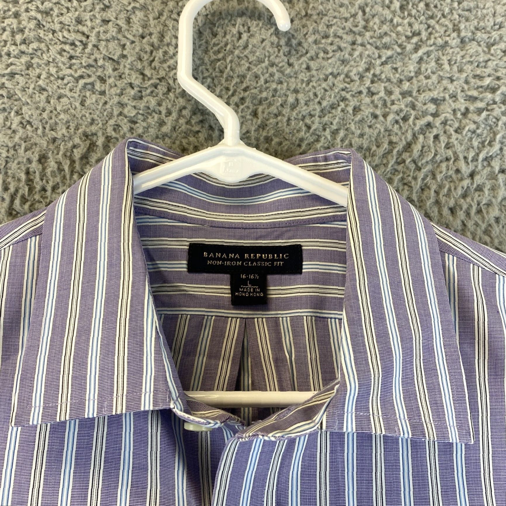 Banana Republic Banana Republic Men’s Size L 16 1/2 Button Up Dress Shirt Classic Fit 76-58 Size 42R - 5 Thumbnail