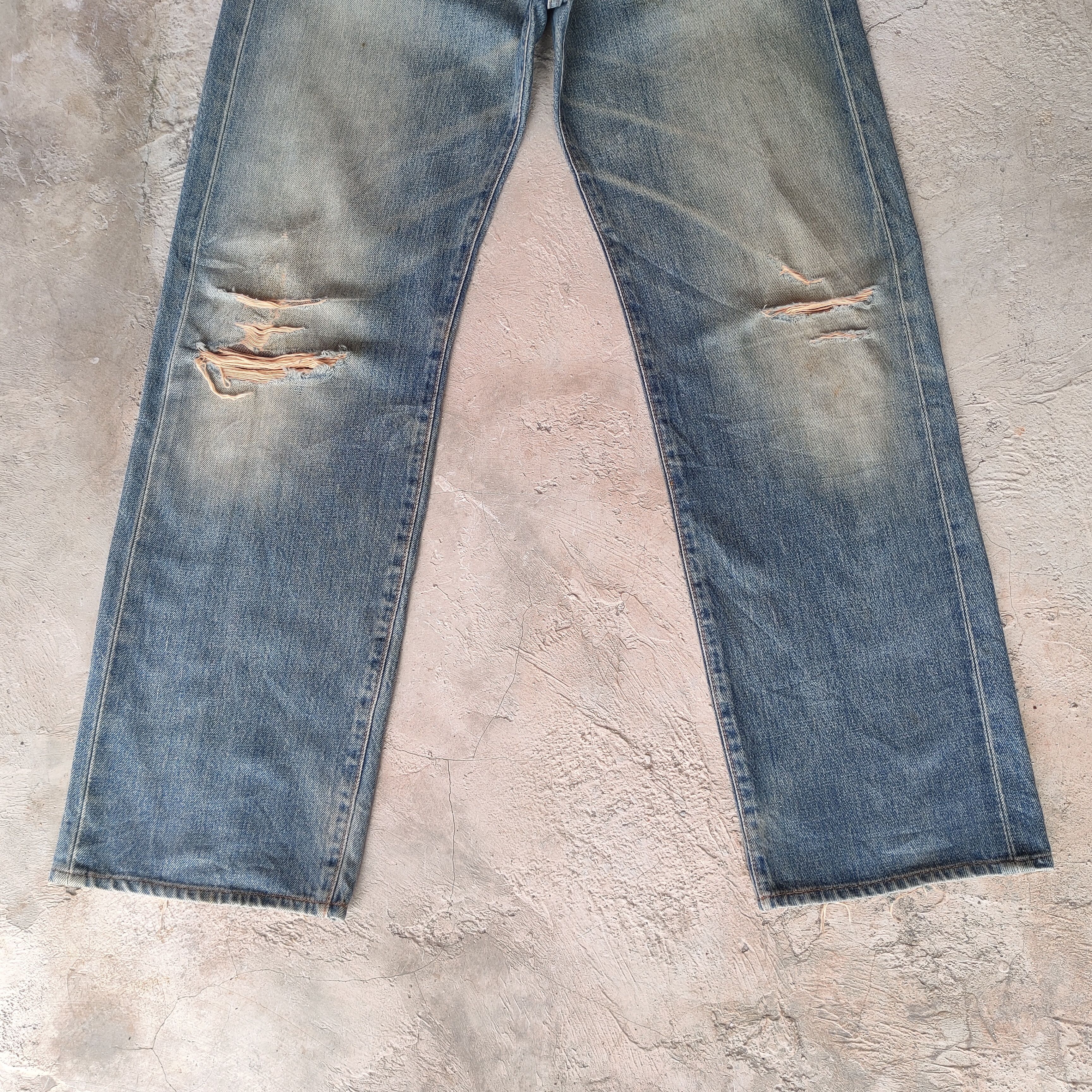 Edwin × Jean × Vintage W30 VINTAGE EDWIN 505X RUSTY FADED DISTRESSED JEANS PANTS Size US 30 / EU 46 - 4 Thumbnail