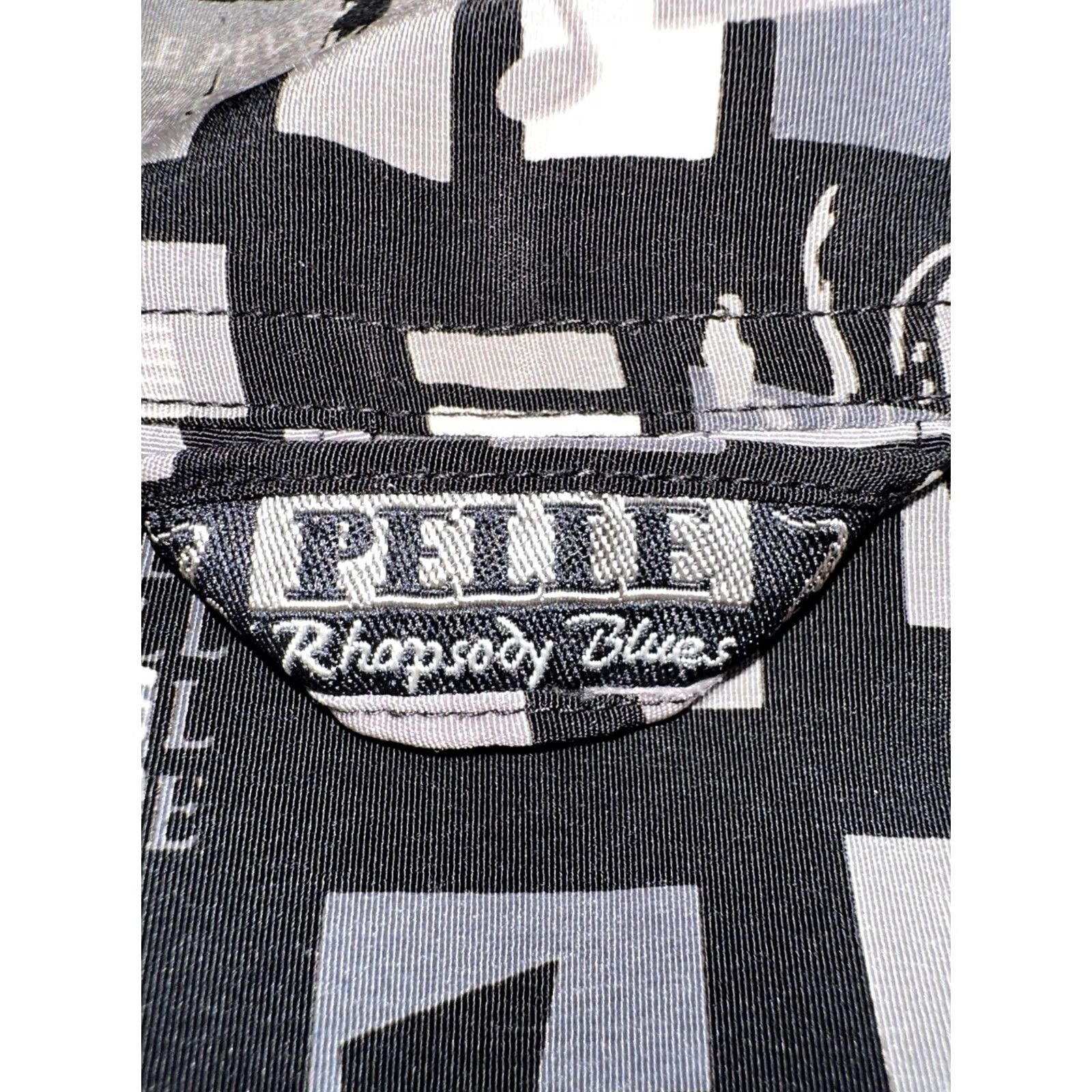 Pelle Pelle VINTAGE Pelle Pelle Rhapsody Blues Jazz Print Shirt XXL 90s Rare Button-Up AOP Shirt Mens XXLTBD Size US XXL / EU 58 / 5 - 6 Thumbnail