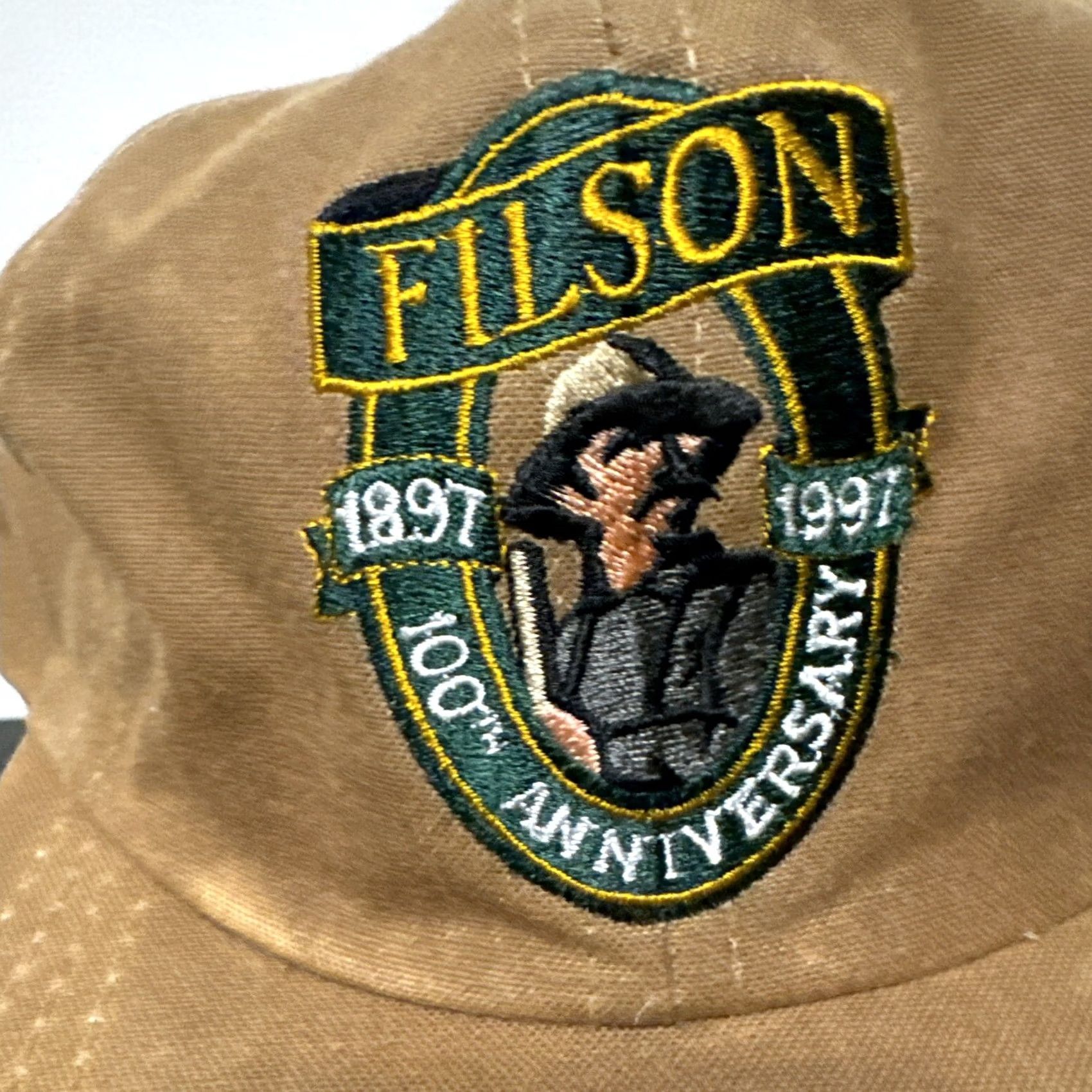 Filson VINTAGE Filson Tin Cloth Waxed Logger Cap 100th Anniversary 1897-1997 USA Made Size ONE SIZE - 3 Thumbnail