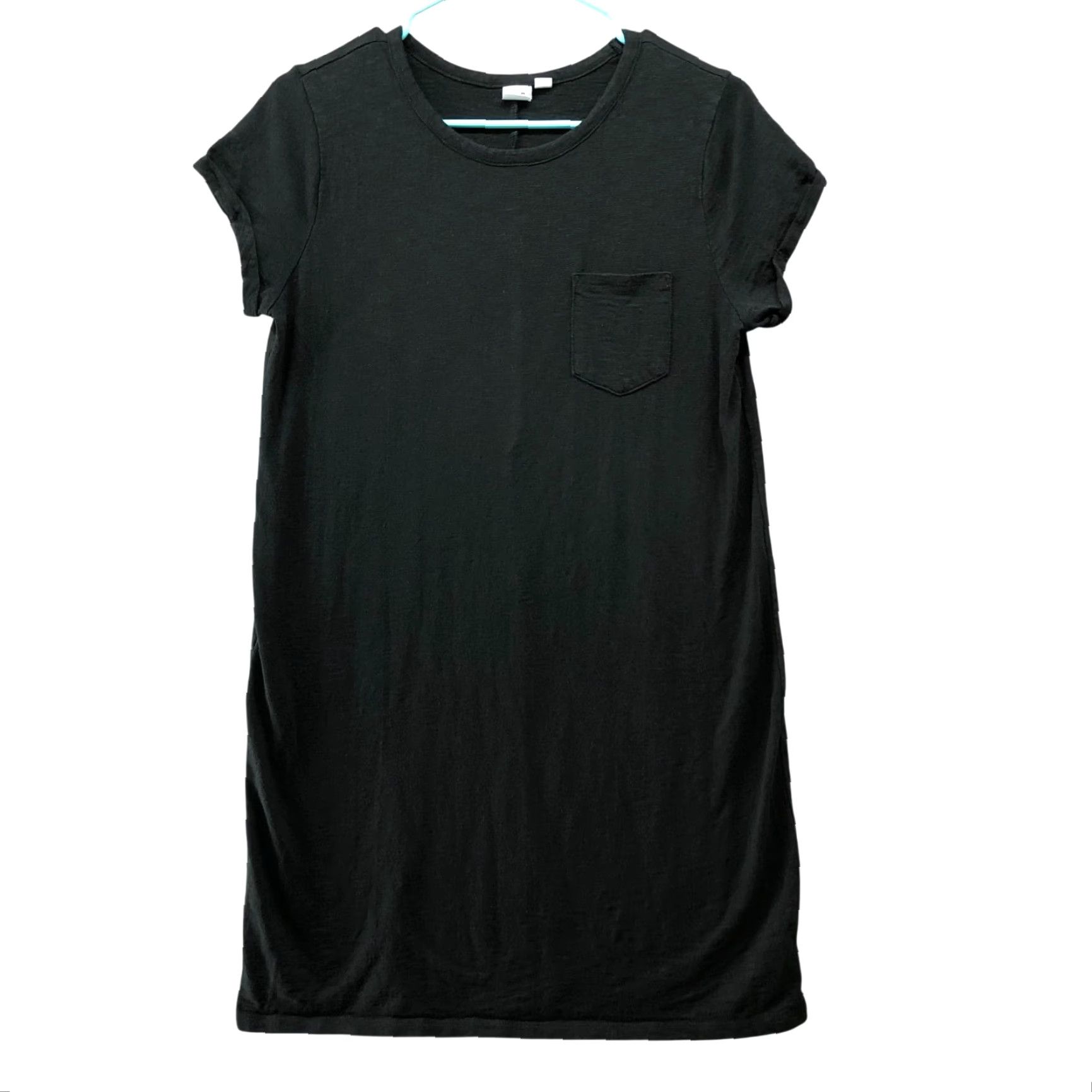 Gap Gap T Shirt Dress Womens M Black Crewneck Pocket Tee Knee Length Short Sleeve Size M / US 6-8 / IT 42-44 - 2 Thumbnail