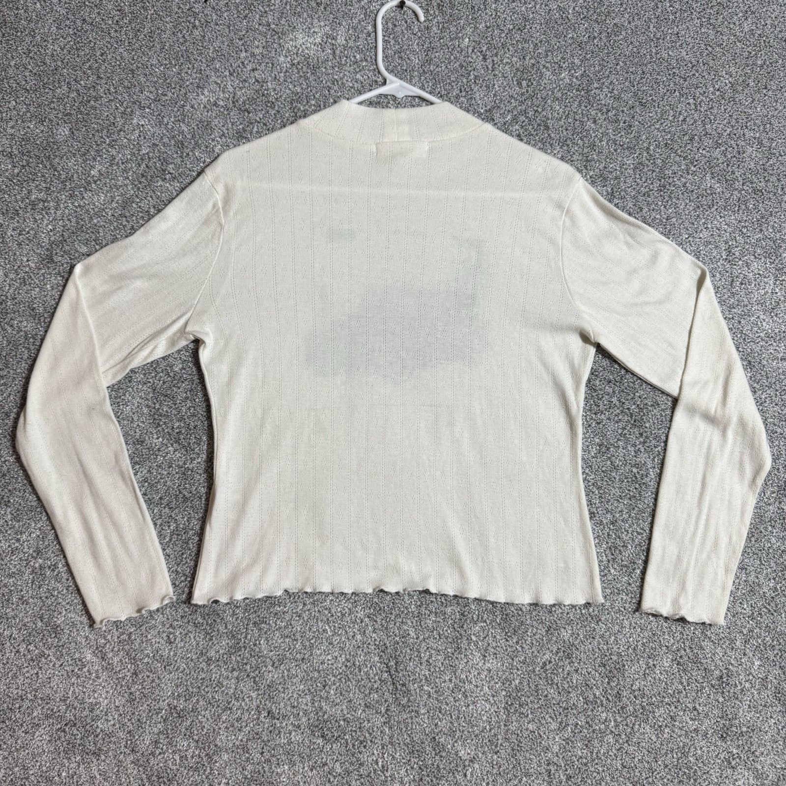Other Christmas Truck Shirt Womens XL Pointelle Knit Cottagecore Size XL / US 12-14 / IT 48-50 - 2 Thumbnail
