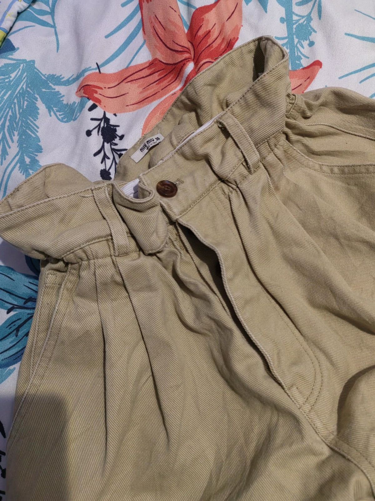 Miu Miu Miu Miu Drill High Waist Short Size 25" / US 0 / IT 36 - 7 Thumbnail