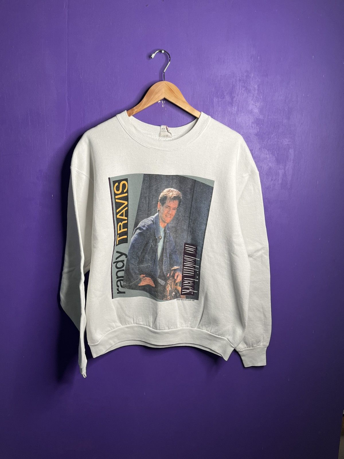 Band Tees × Vintage Vintage 1990 Randy Travis no holdin back tour crewneck Size US M / EU 48-50 / 2 - 1 Thumbnail