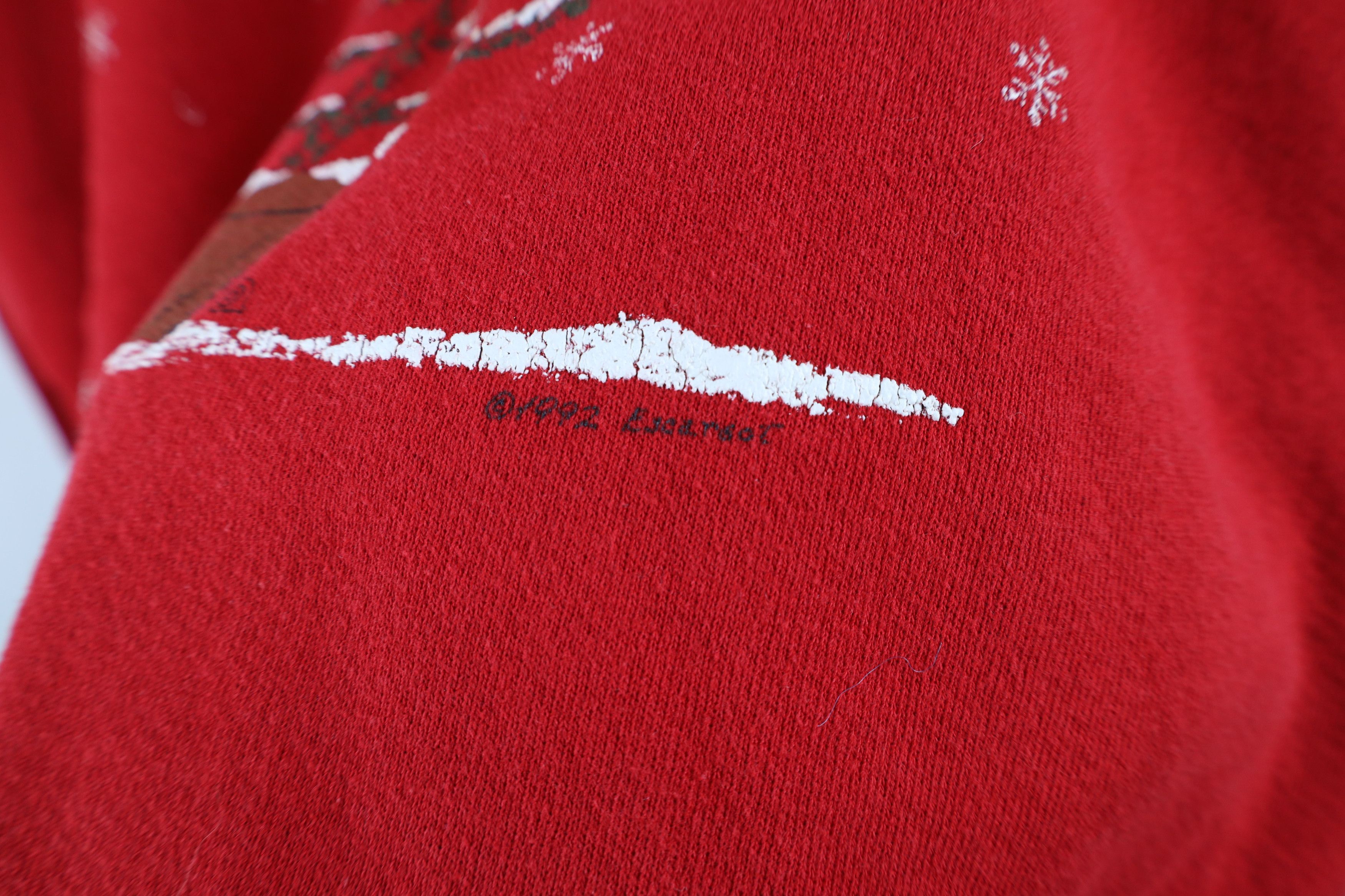 Vintage Vintage 90s Streetwear Tree Crewneck Sweatshirt Red USA Size XL / US 12-14 / IT 48-50 - 6 Thumbnail