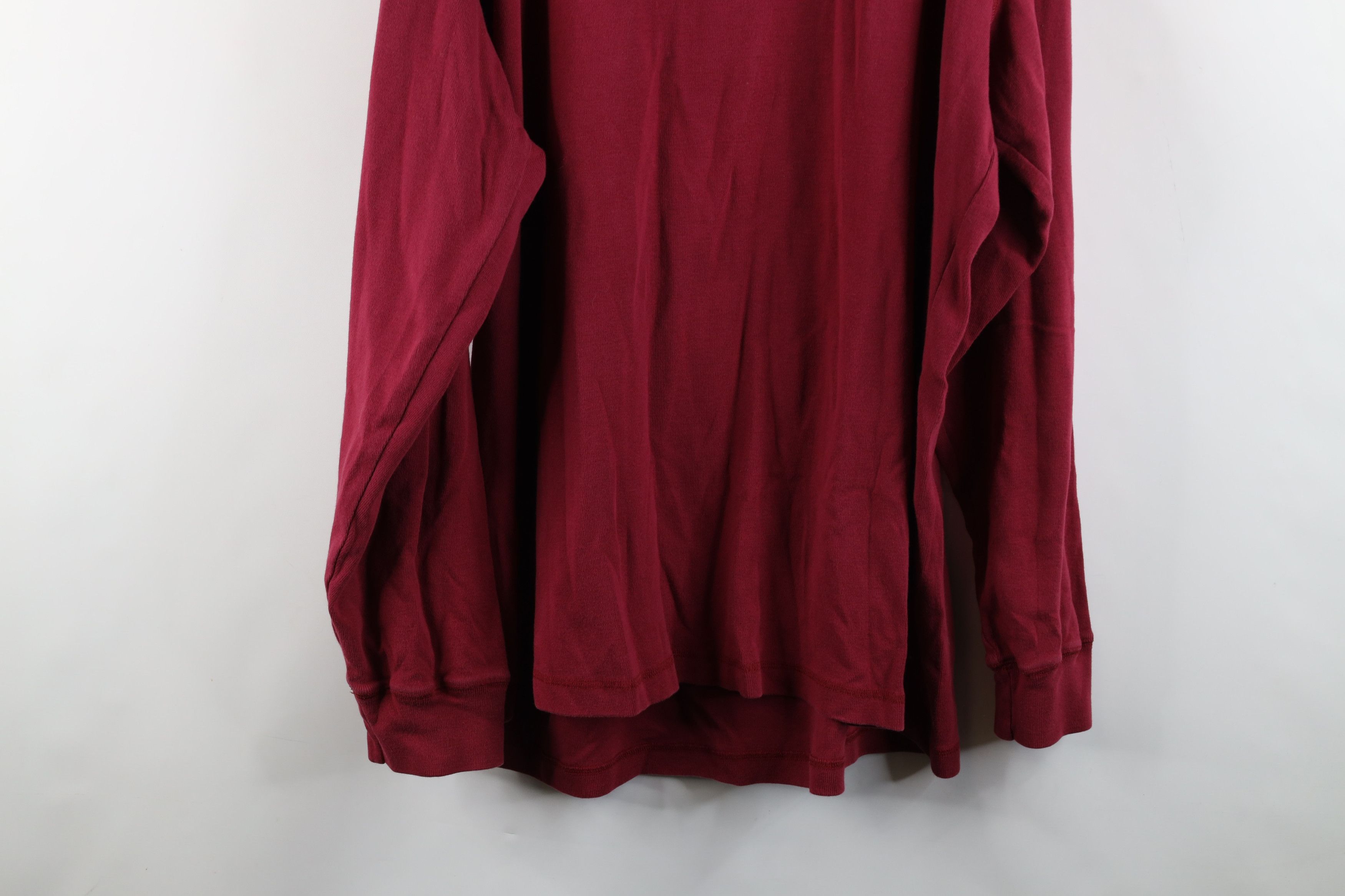 J.Crew × Vintage Vintage 90s J Crew Ribbed Knit Long Sleeve Henley T-Shirt Size US XL / EU 56 / 4 - 13 Thumbnail