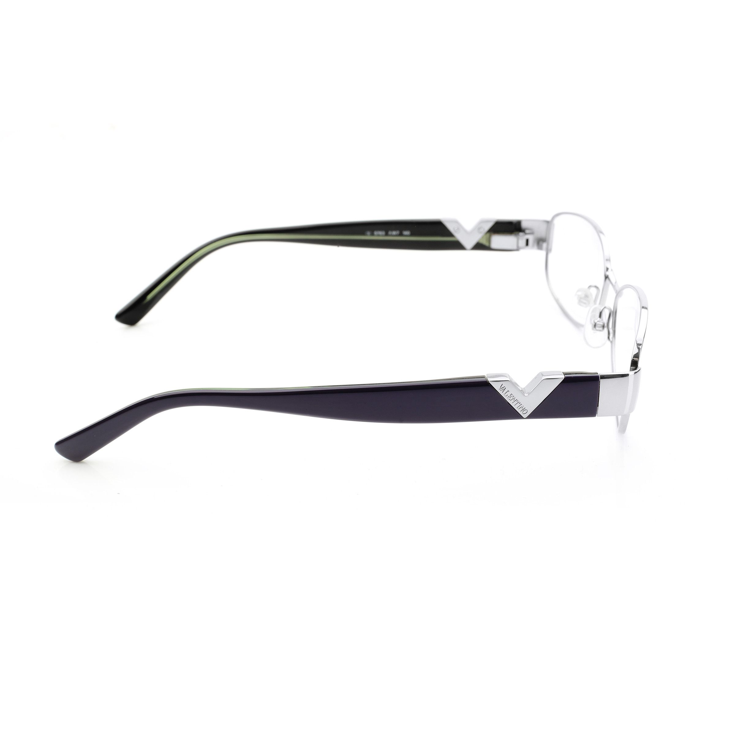 Valentino Valentino '90s Signature Purple Metal Rectangular Glasses Size ONE SIZE - 1 Thumbnail