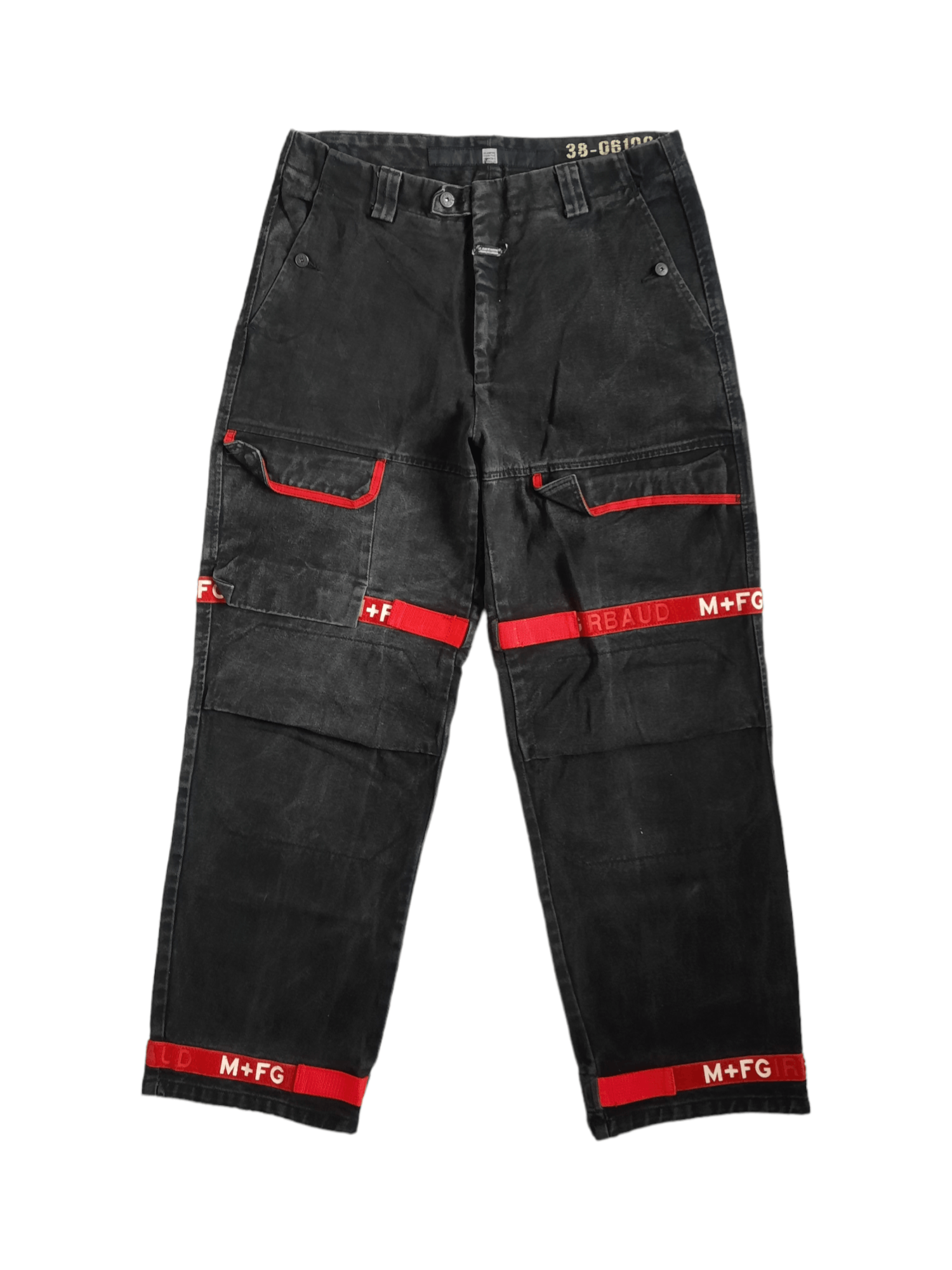 image of Archival Clothing M+Fg Marithe Francois Girbaud Shuttle Red Baggy Pants, Men's (Size 36)