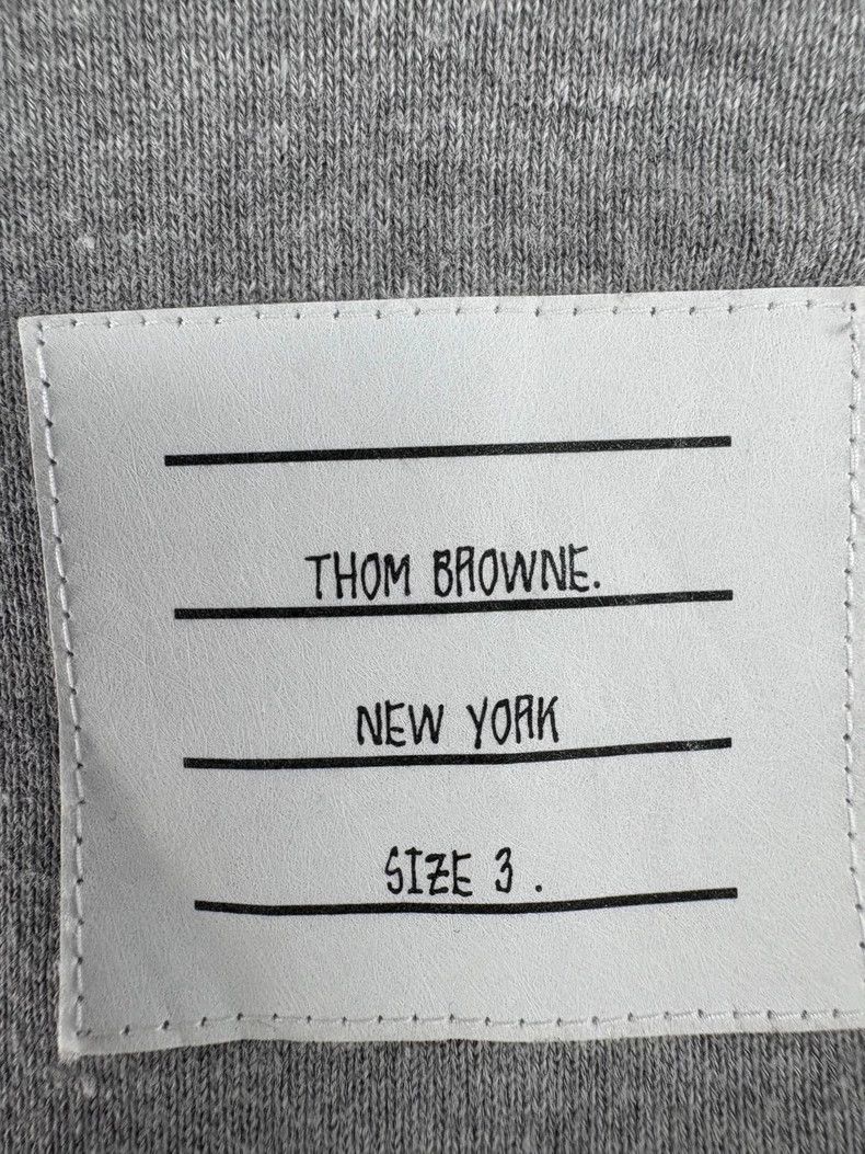 Thom Browne Thom Browne Gray four stripe zip hoodie Size US L / EU 52-54 / 3 - 5 Thumbnail