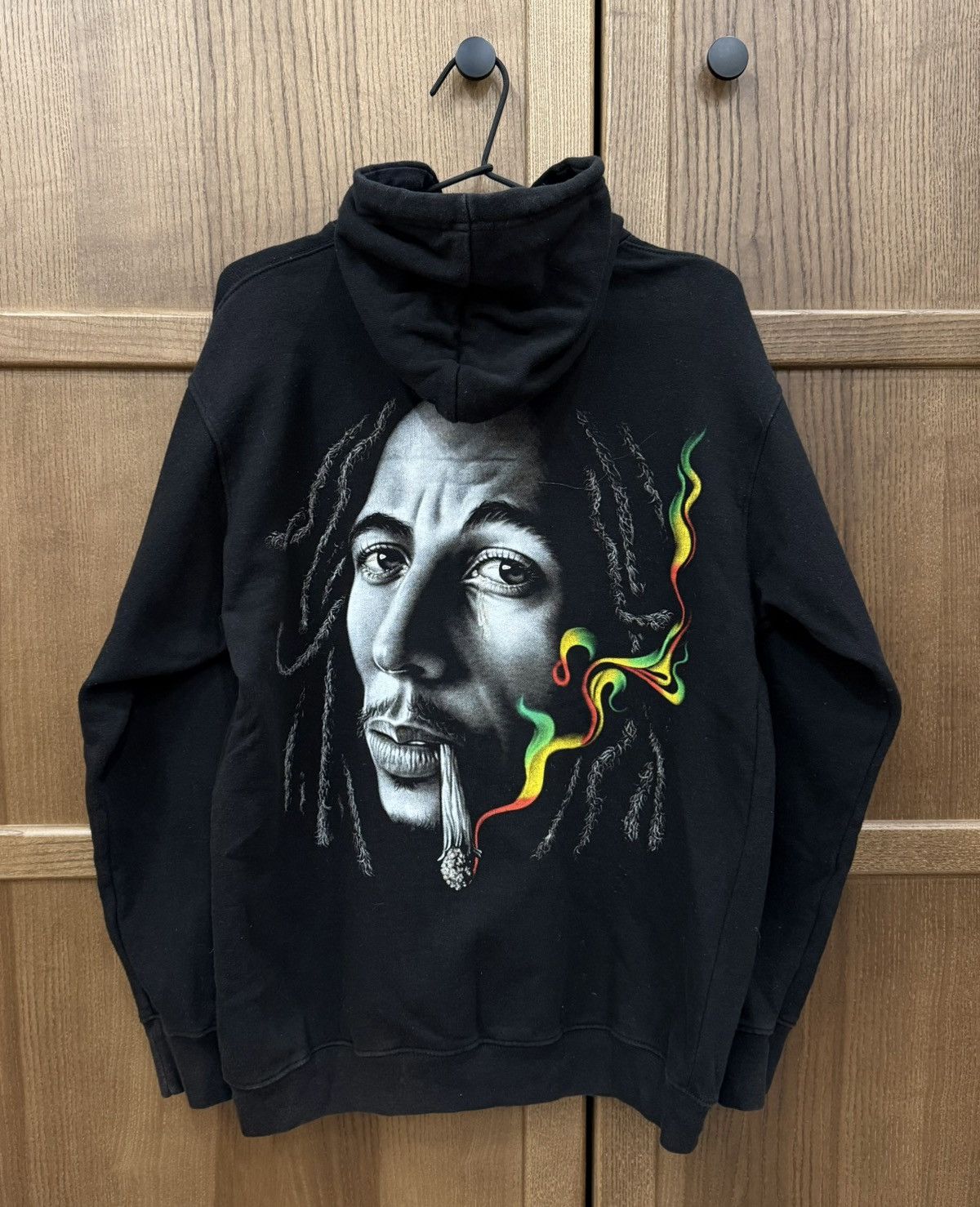 Bob Marley Vintage Bob Marley Black Zip Up Hoodie Full Print Size L Size US L / EU 52-54 / 3 - 10 Thumbnail