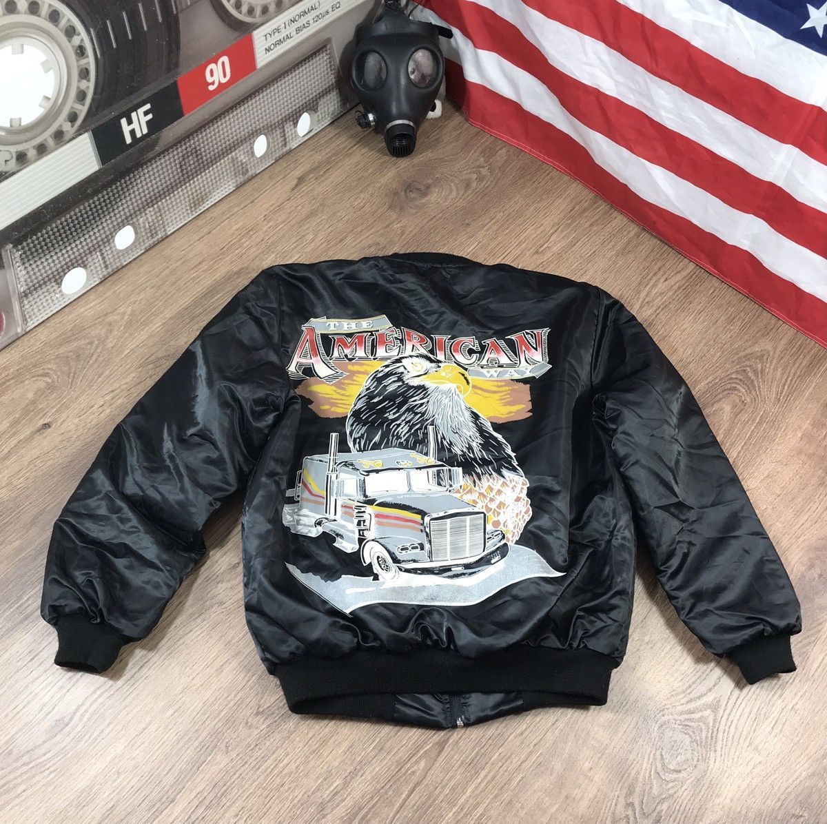 Vintage Vintage Bomber Jacket The American Truck and Eagle Size US XL / EU 56 / 4 - 1 Thumbnail