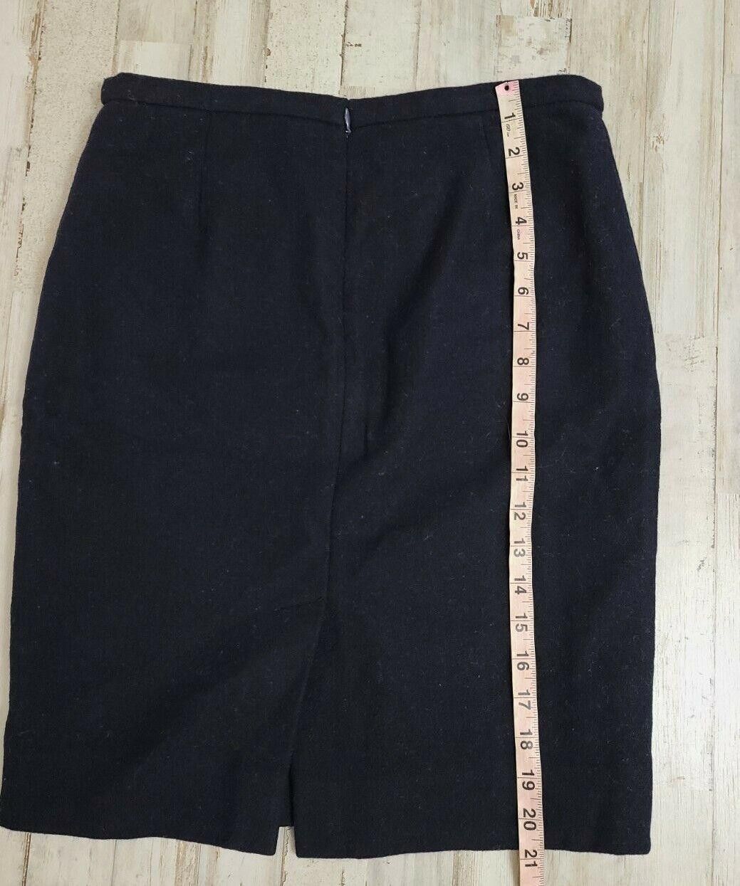 J.Crew J Crew The Pencil Skirt 2 Wool Blend Navy Blue lined Size 26" / US 2 / IT 38 - 6 Thumbnail
