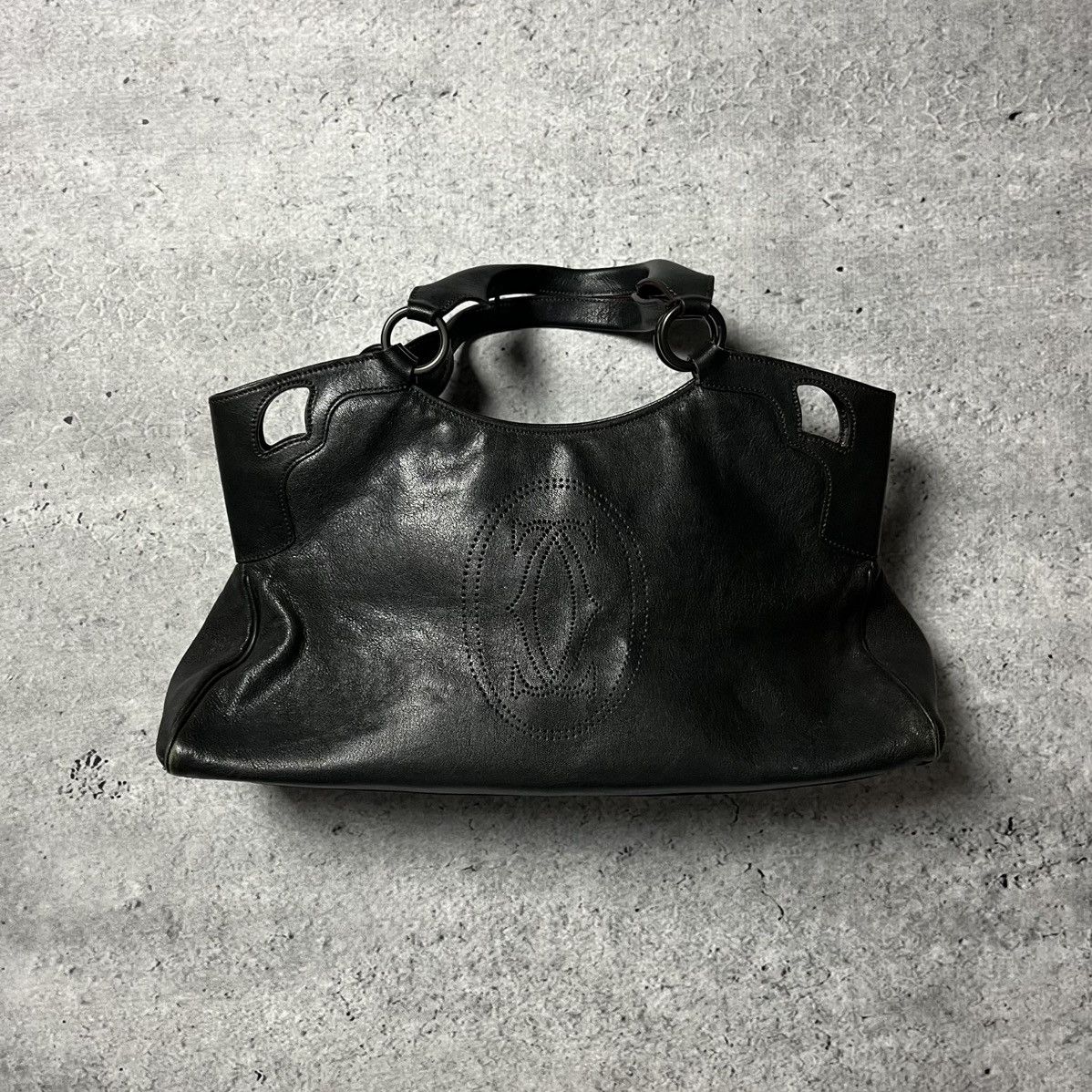 Cartier Cartier Marcello shoulder hand bag in black leather Size ONE SIZE - 1 Thumbnail