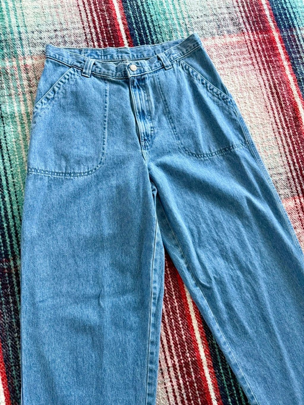 Lee 00s Lee Riveted Denim Fatigues 32x31.5 Size 32" / US 10 / IT 46 - 2 Thumbnail