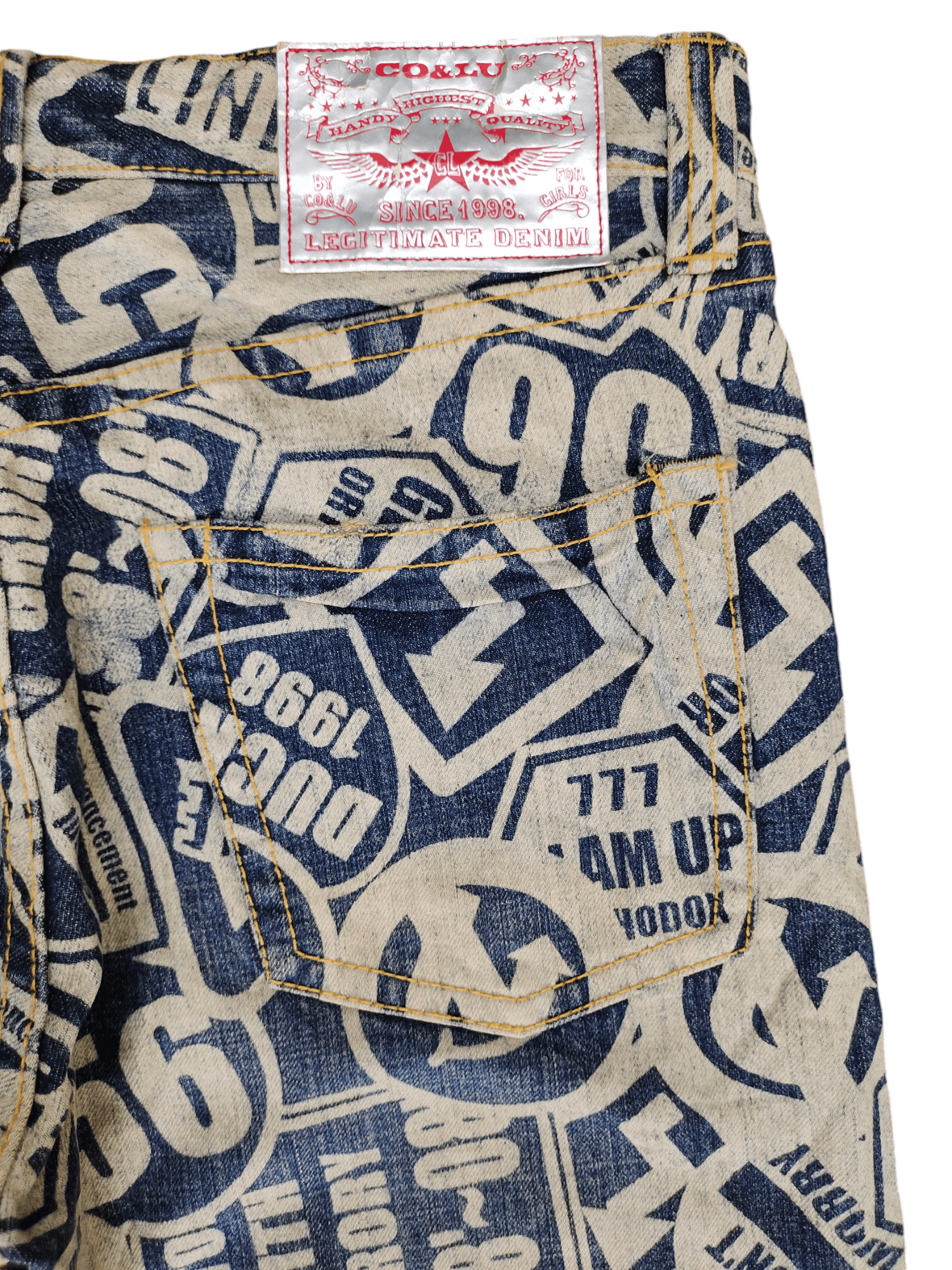 Hysteric Glamour × Undercover Japanese Co & Lu Full Print Hysteric Glamour Style Jeans Size US 33 - 14 Thumbnail