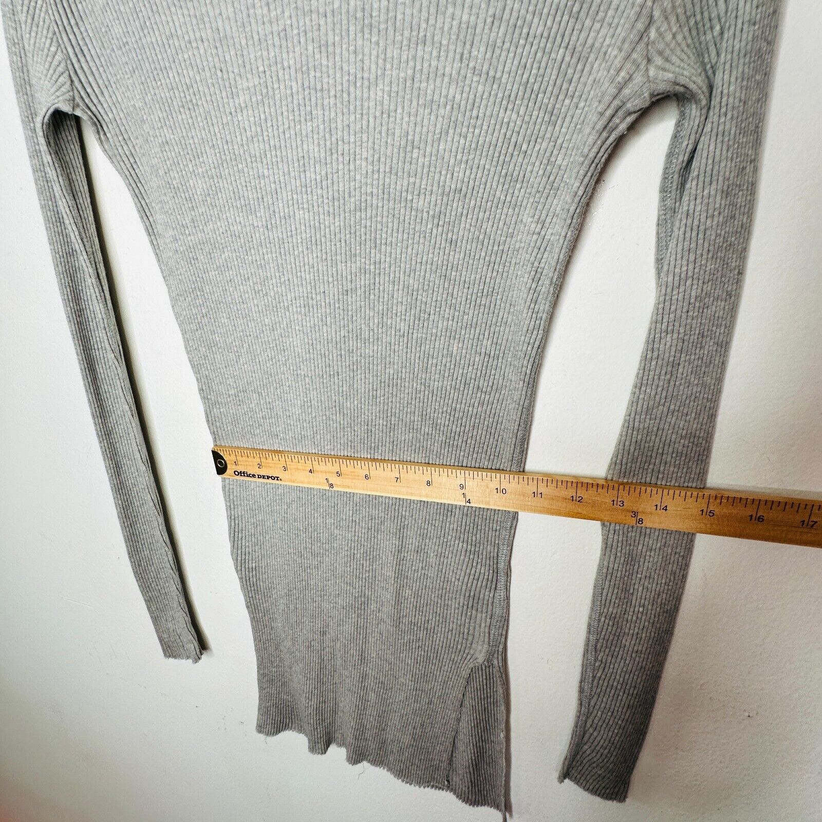 Helmut Lang Helmut Lang Gray Turtleneck Long Sleeve Knit Mini Dress Top Size M / US 6-8 / IT 42-44 - 10 Thumbnail