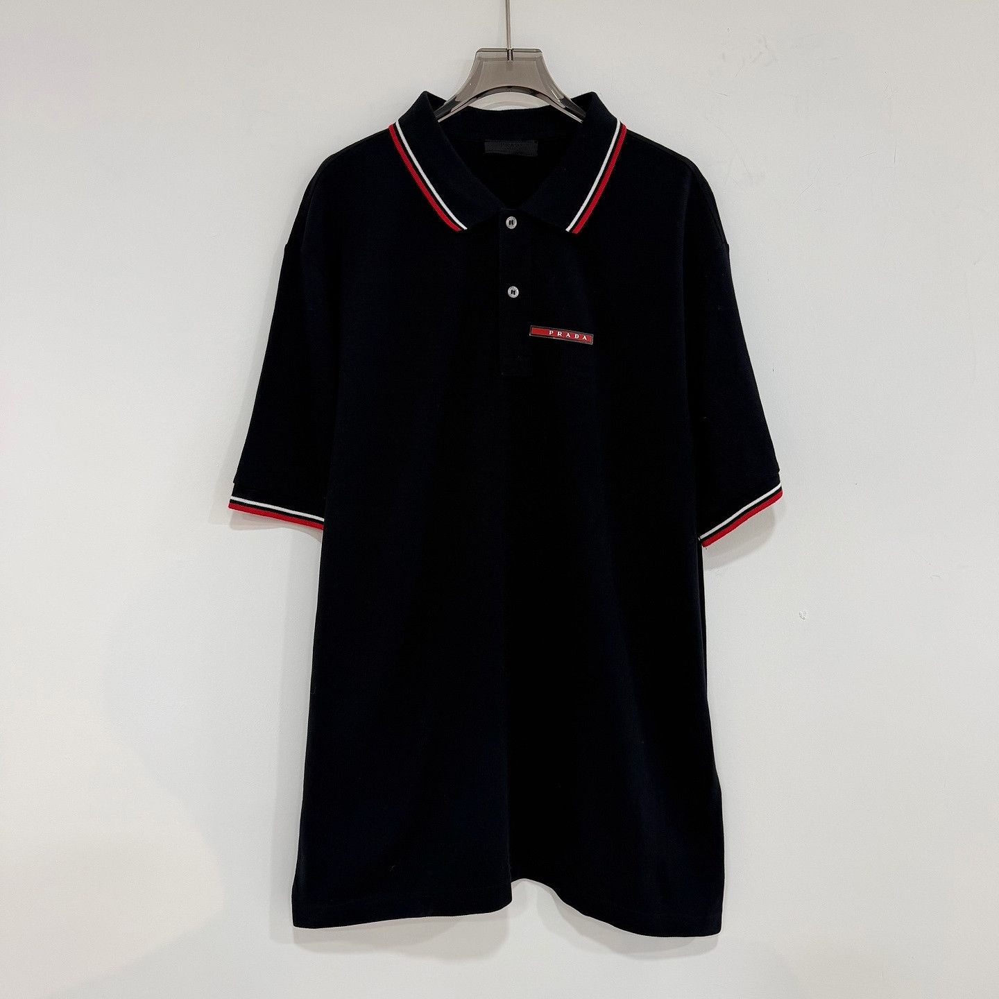 Prada Prada Striped Trim Polo Shirt Size XXL Size US XXL / EU 58 / 5 - 1 Thumbnail