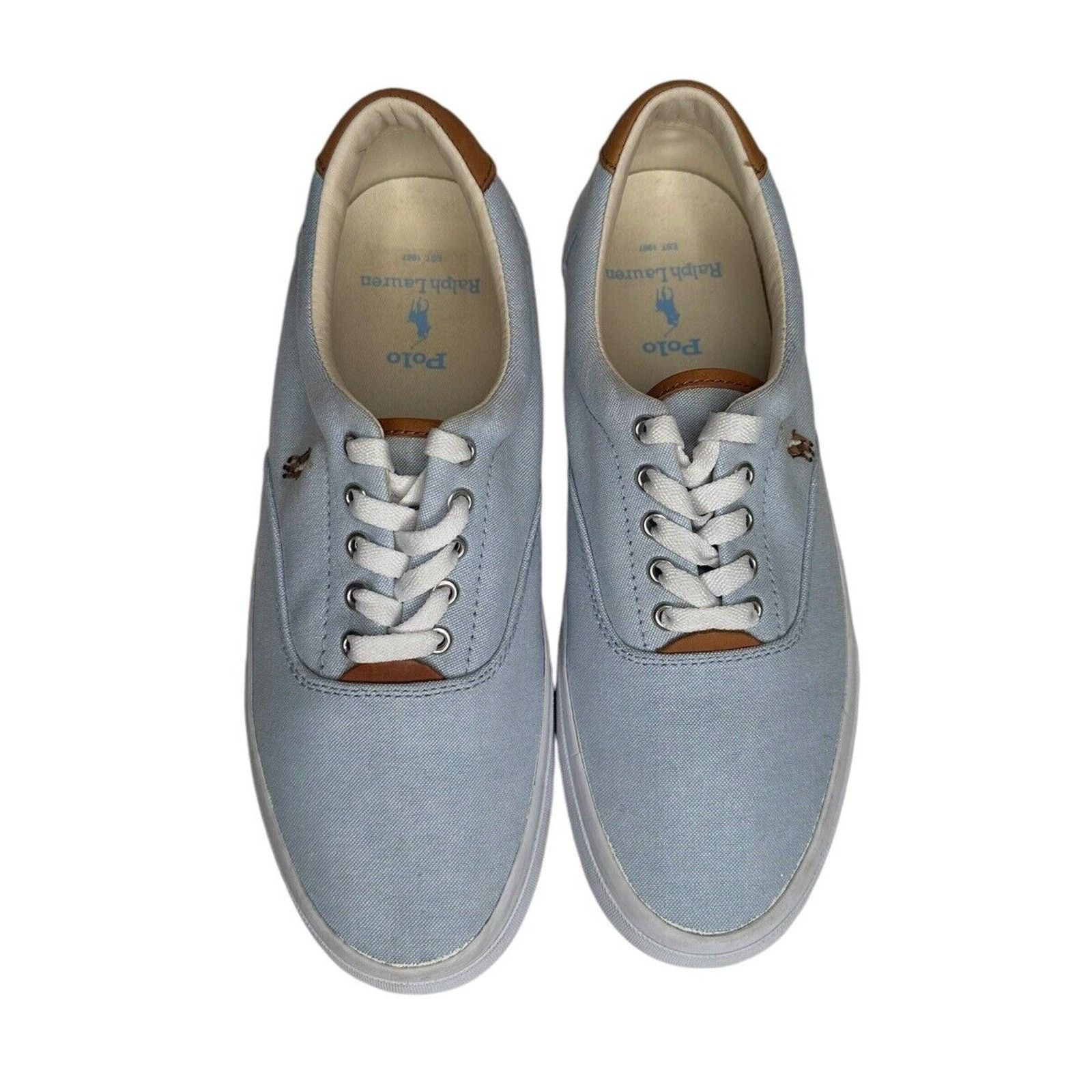 Ralph Lauren POLO RALPH LAUREN Thorton Canvas Blue Oxford Sneakers 8D Size US 8 / EU 41 - 4 Thumbnail