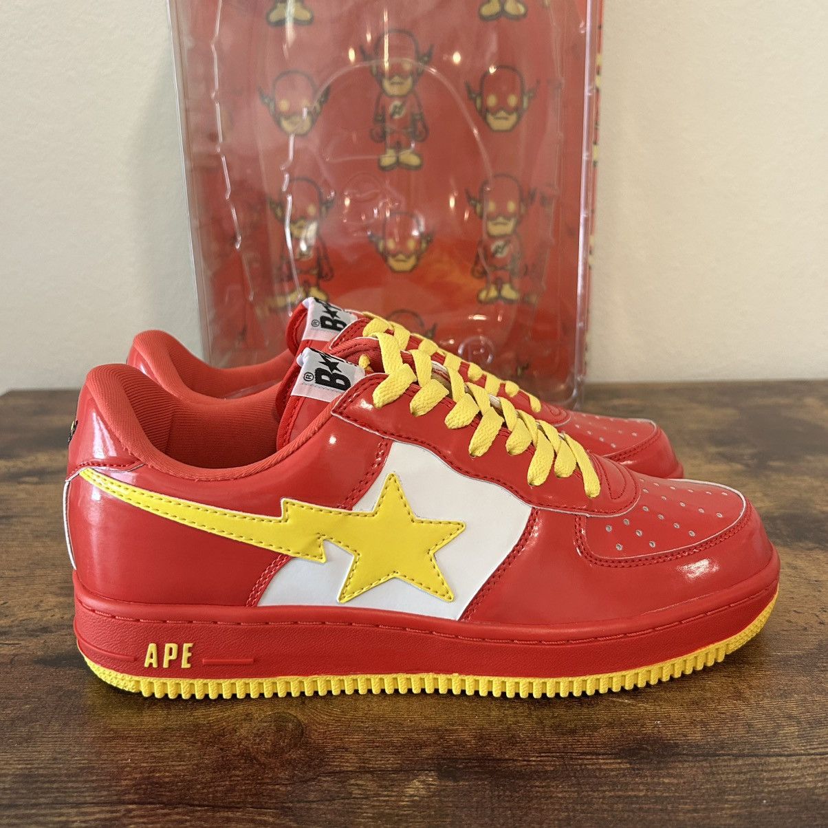 Bape × DC Comics NEW 2007 Bape x DC the Flash Bapesta FS-001 Size US 9.5 / EU 42-43 - 2 Thumbnail